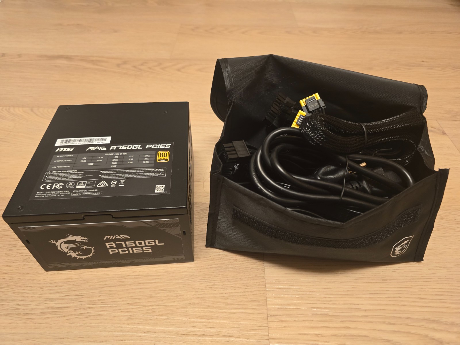 MSI – MAG A750GL PCIE 5 750W ATX 3.1 Full Modular 80 Plus Gold Power Supply