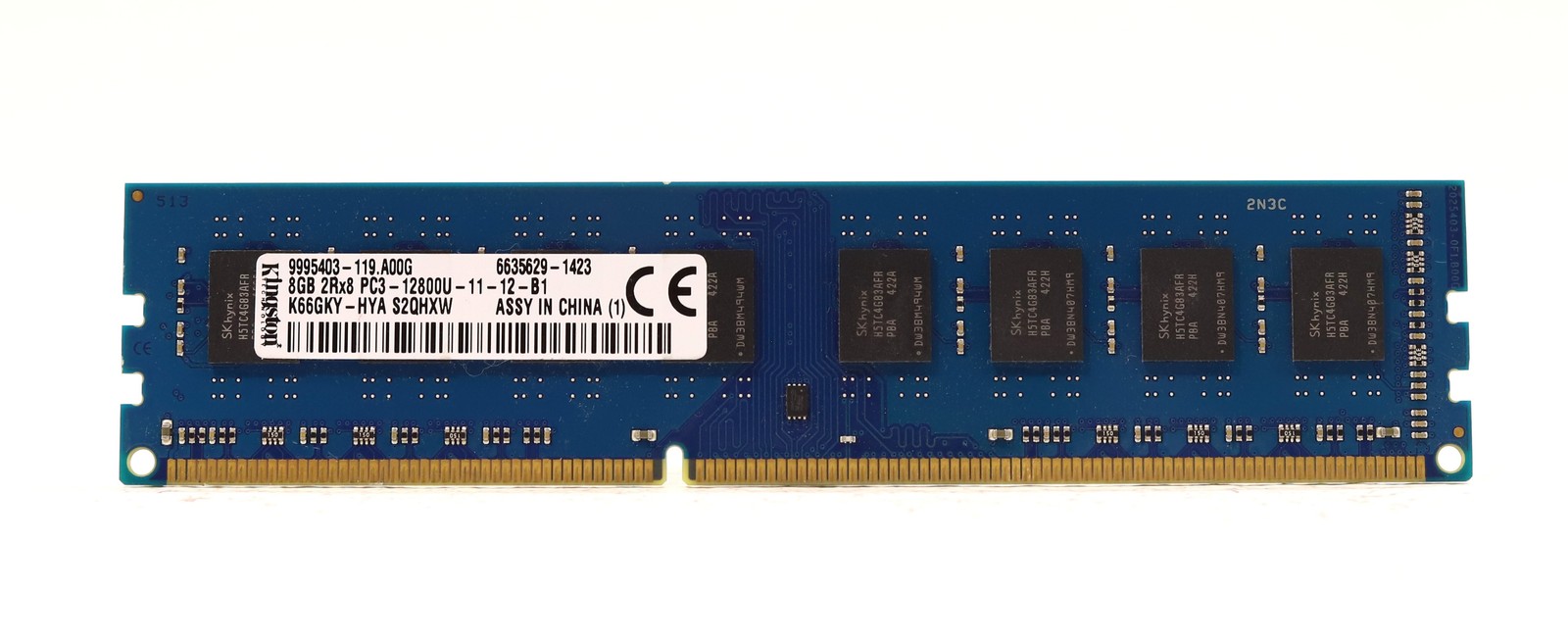 Kingston 8GB 2Rx8 PC3-12800U-11-12-B1 Non-ECC Unbuffered RAM 9995403-119.A00G