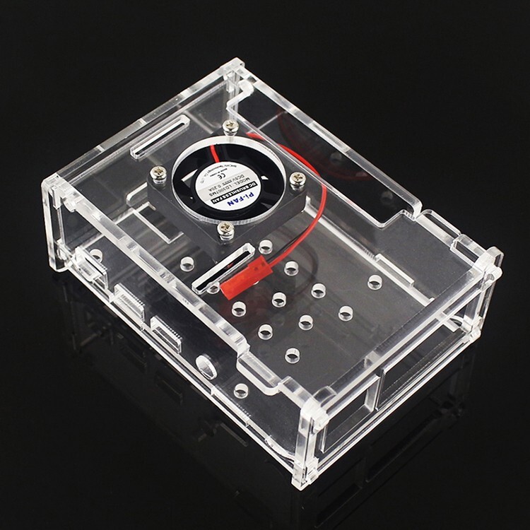 Translucent Clear Raspberry Pi 4 and 4B Case w/ Fan
