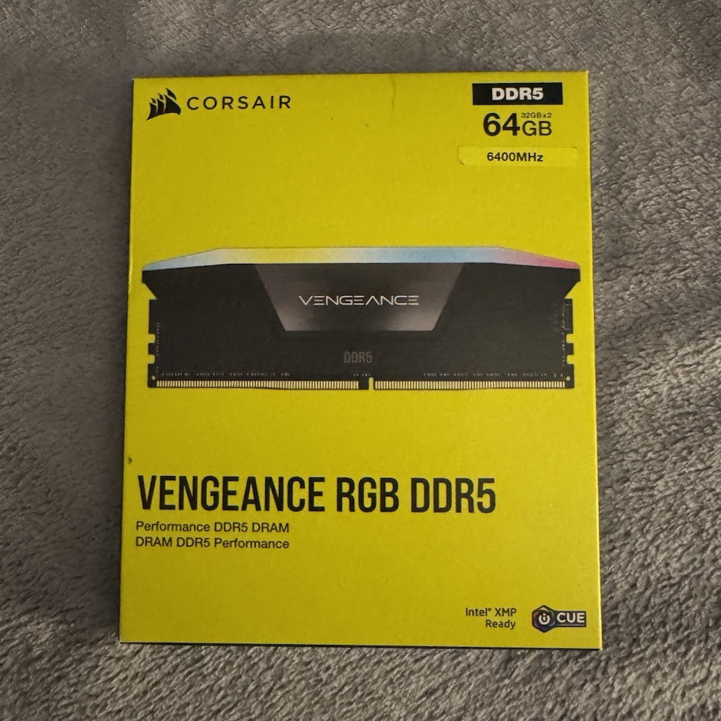 Corsair Vengeance RGB DDR5 64GB (2x32GB) 6400MHz DIMM Intel XMP Ready