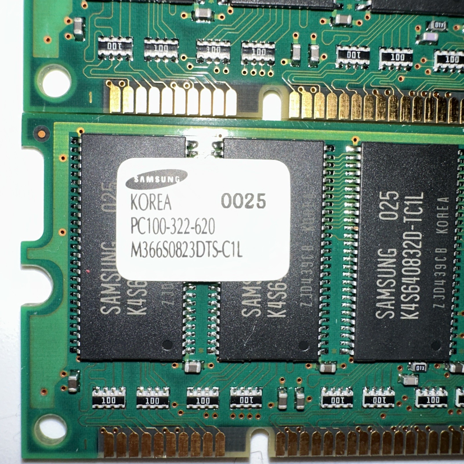 Samsung 64MB SDRAM PC100 ECC Memory 168-Pin DIMM KMM374S823ATL-G2 Vintage Server