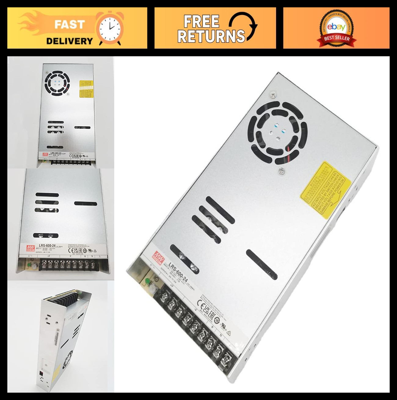 600W 24V 25A Switching Power Supply – Reliable AC to DC Converter for Electronic