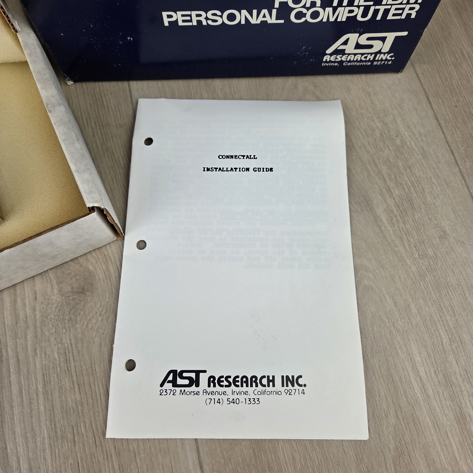 AST Research ConnectAll Metal Bracket Mounts DB25 & DB15 Connectors to PC – NEW