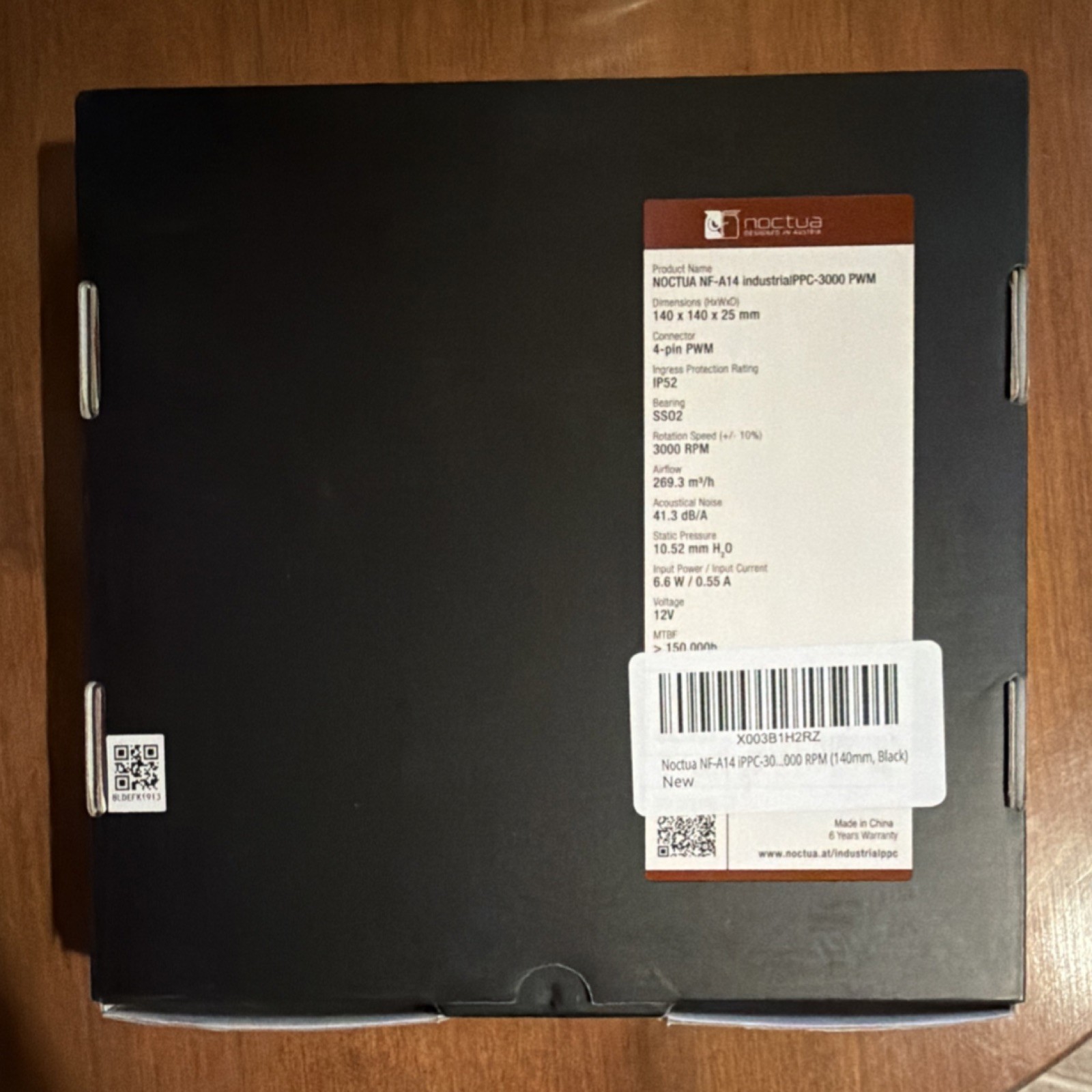 Noctua NF-A14 industrialPPC-3000 PWM 140mm 3000RPM 4-Pin 12V Black