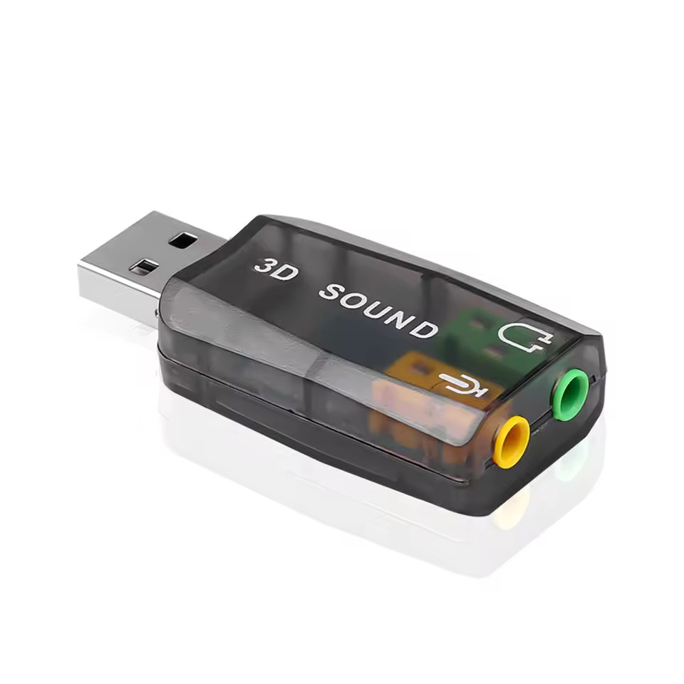 USB 2.0 Sound Card External 5.1 Channel 3D Mic Speaker Virtual Audio PC Adapter