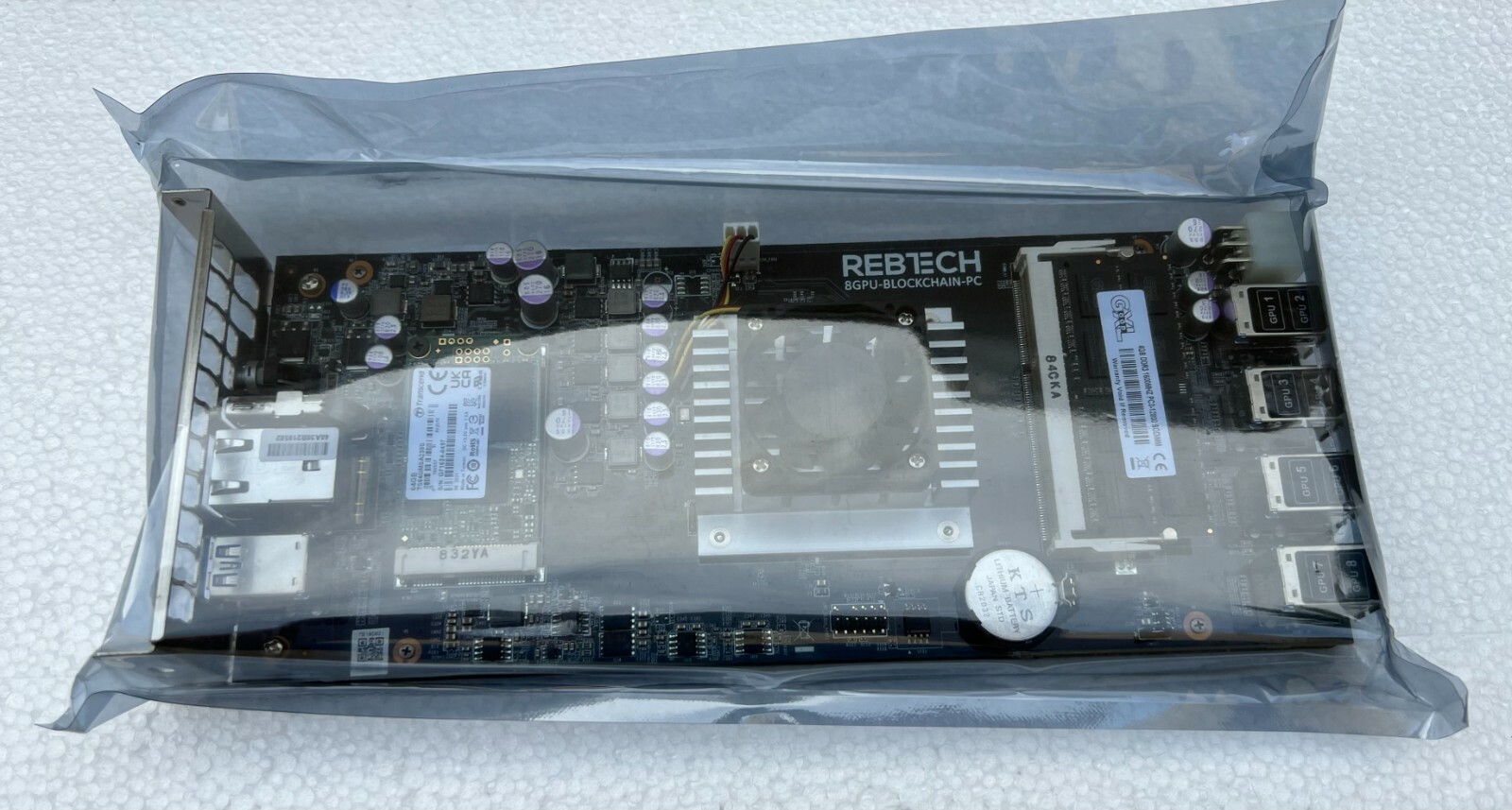 Rebtech 8 GPU Mining Motherboard PC with RAM and SSD Included!  Plug & Play!