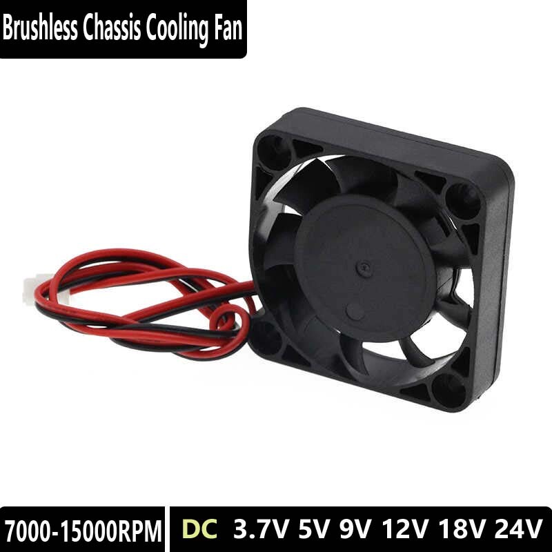 DC 3.7V-24V Brushless Chassis Cooling Fan 2510 25mm x 25mm x 10mm 2 Pin Cable