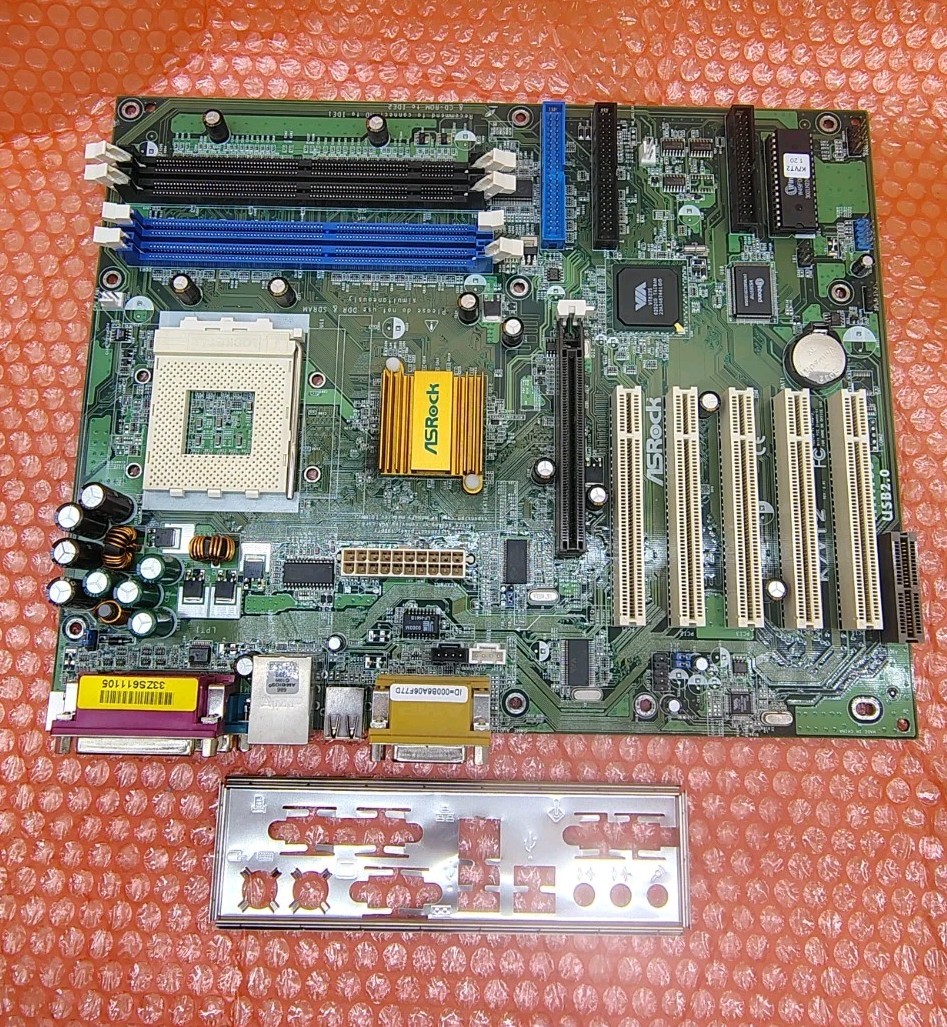 1999 Vintage ASROCKK7vt2 Via KT266a AMD Socket 462 AGP 5x PCI & I/O Shield