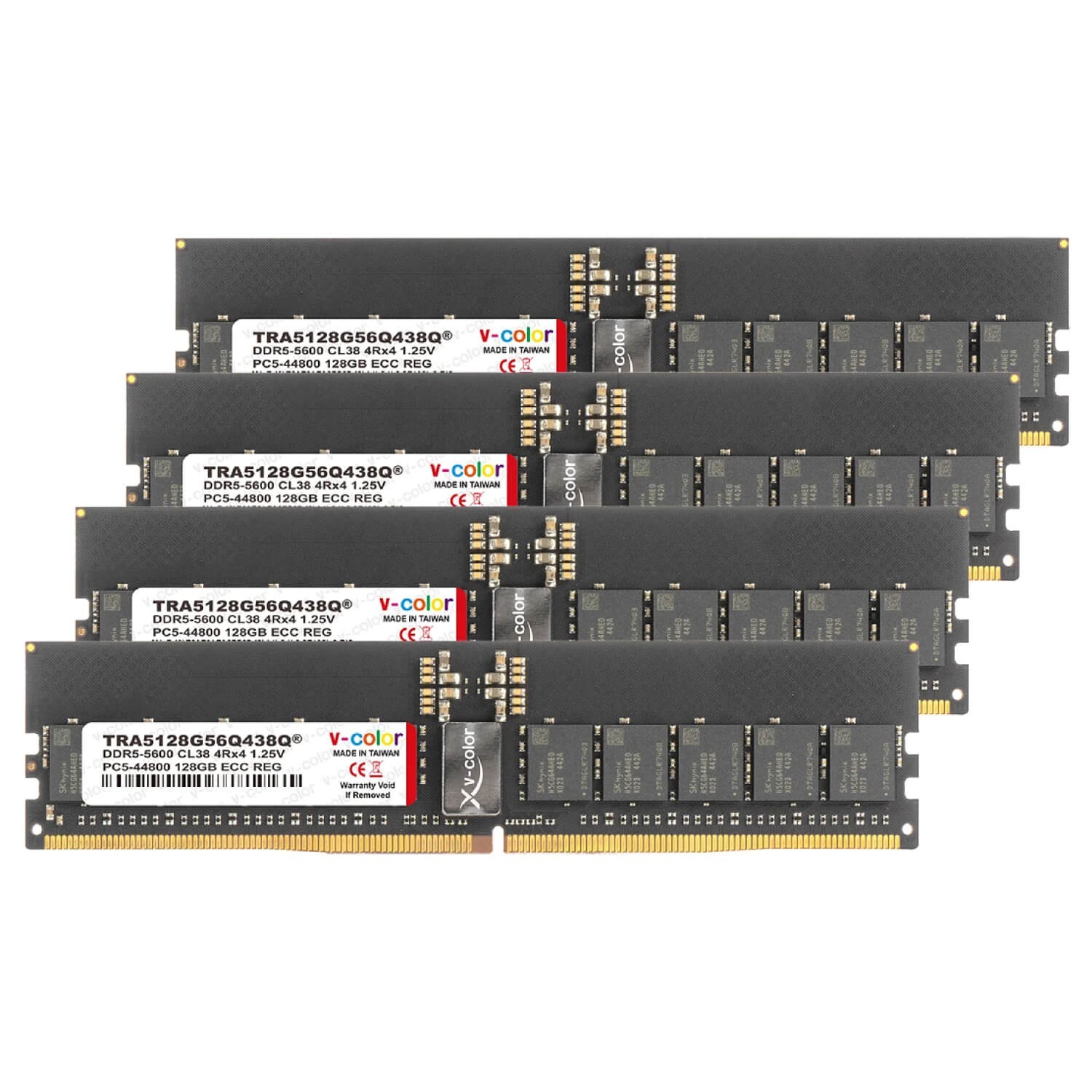 v-color DDR5 512GB (4x128GB) 5600 CL38 OC R-DIMM Workstation TRA5128G56Q438Q