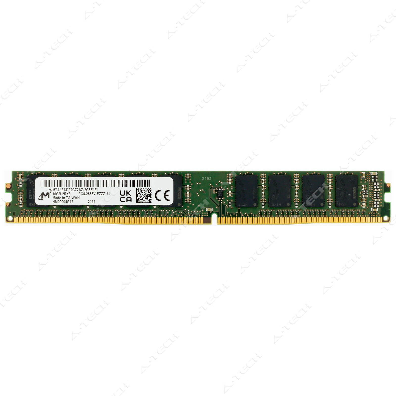 Micron 16GB DDR4 PC4-21300 ECC UDIMM Server Memory RAM 1x (MTA18ADF2G72AZ-2G6E1)