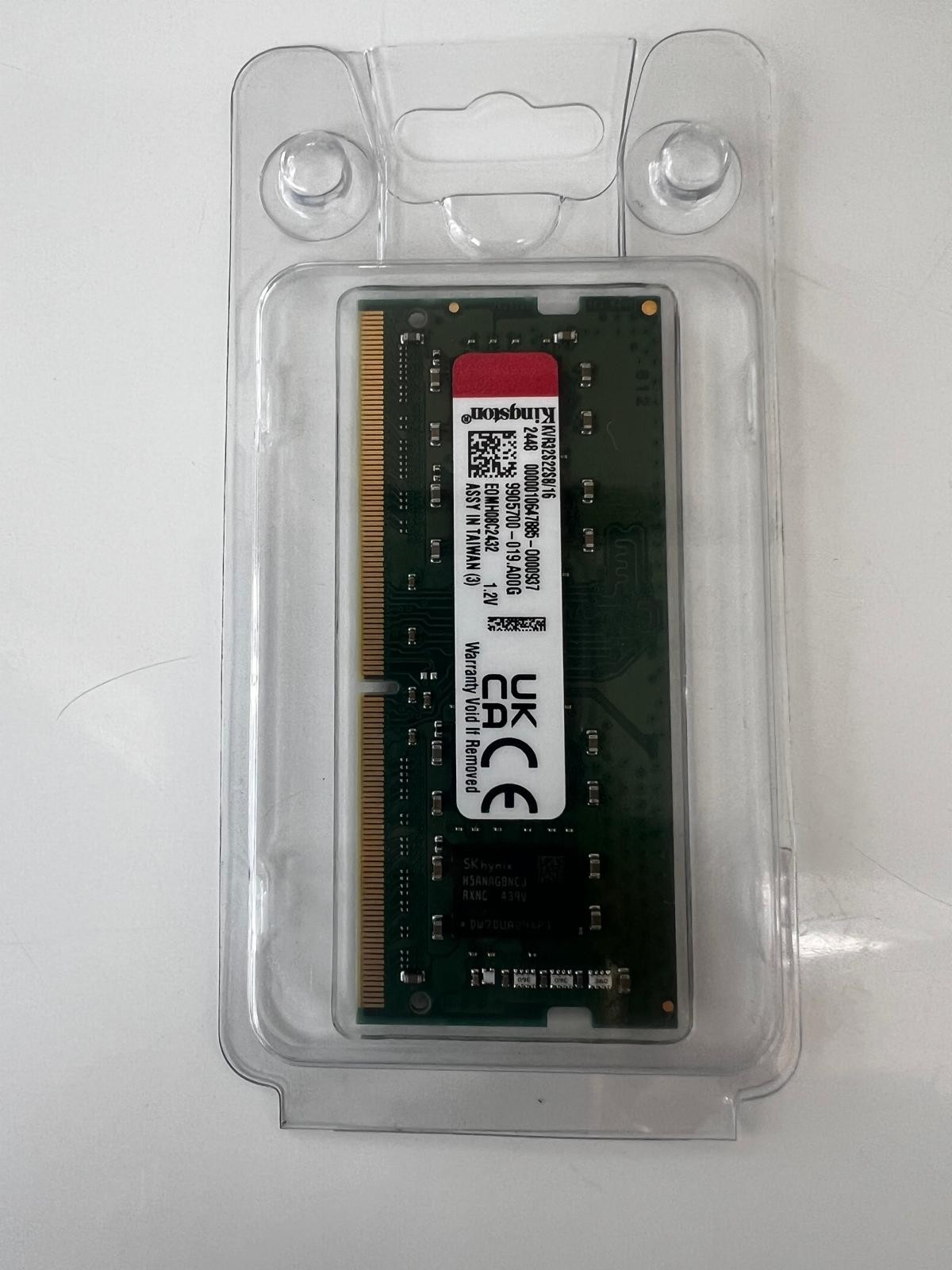 Memory Laptop Kingston 16GB PC4-25600 (DDR4-3200) So-DIMM KVR32S22S8/16