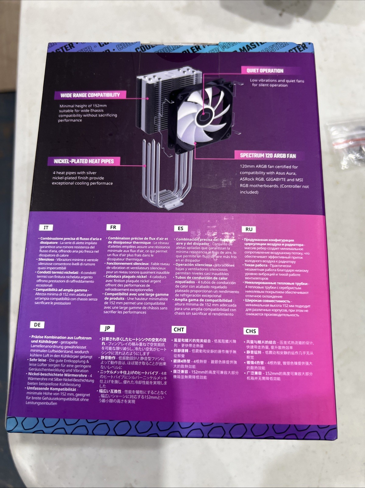Cooler Master Hyper 212 Spectrum V3 ARGB CPU Cooler 120mm Fan AMD Intel 4-Pin