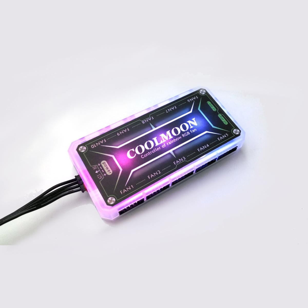RGB Fan Controller Remote Control Computer Case 12V PC Cooling Chassis Fan Hub X