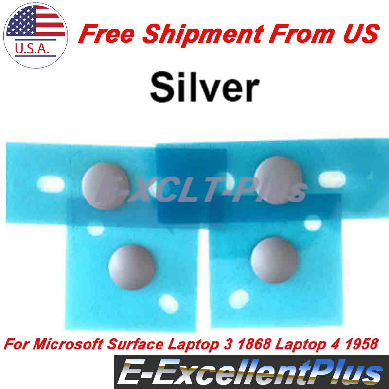 Silver Rubber Feet Base Cover For Microsoft Surface Laptop 3 1868 Laptop 4 1958