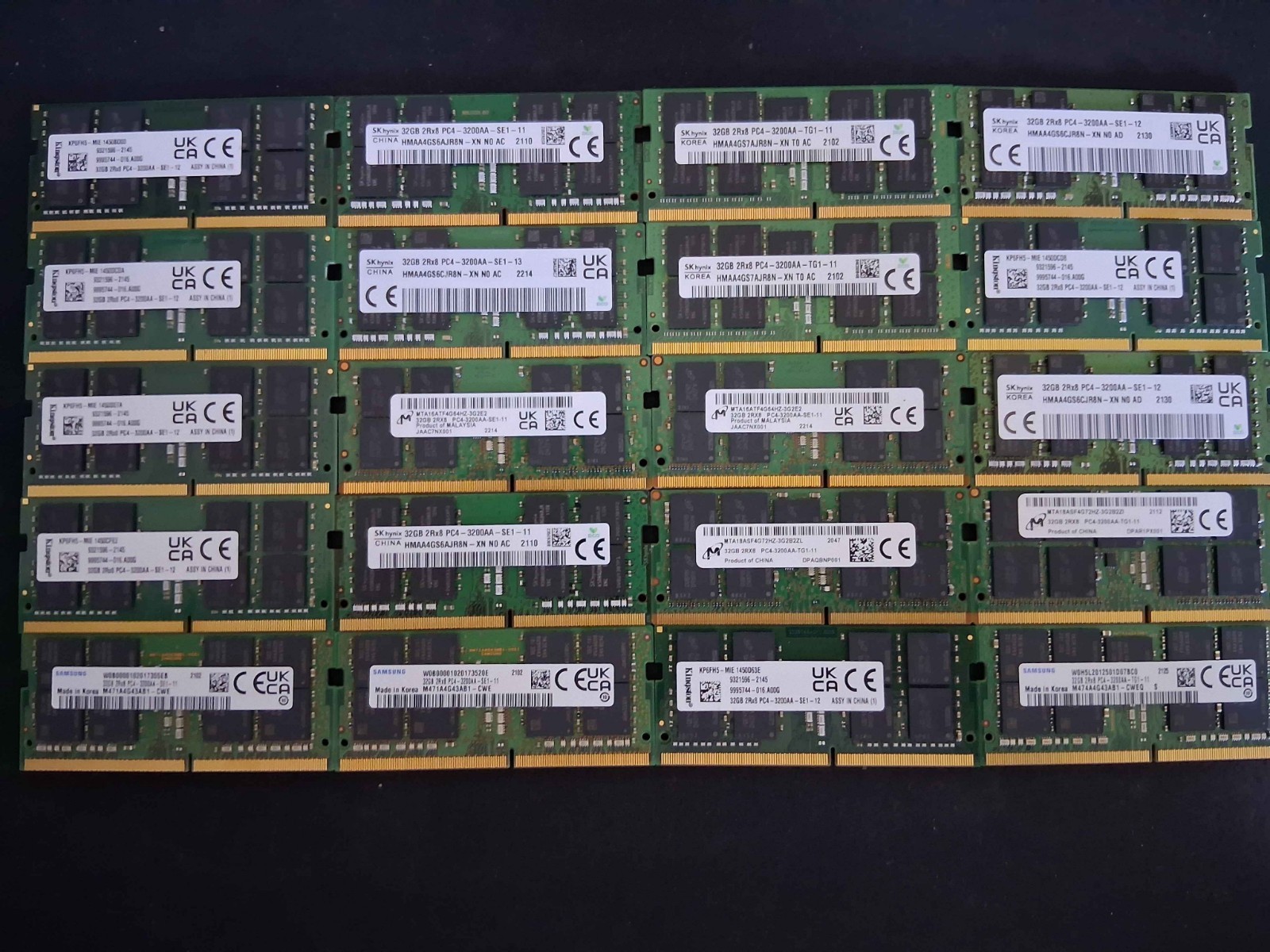 32GB DDR4 SODIMM 3200MHz LAPTOP RAM MIXED MICRON SK HYNIX (SOLD INDIVUALLY)