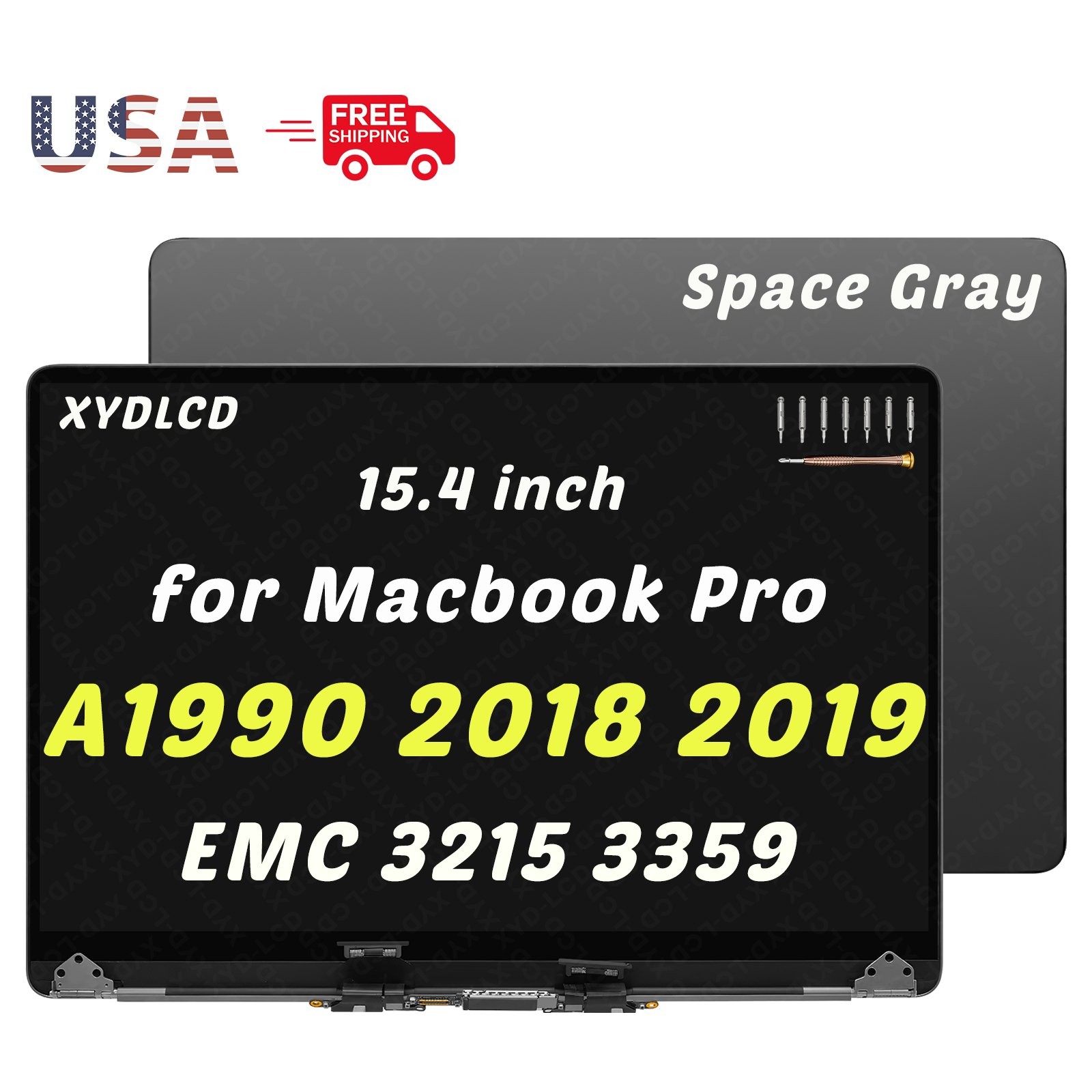 for MacBook Pro 15.4″ A1990 2018 2019 MR932 MR942 MR952 LCD Screen Replacement
