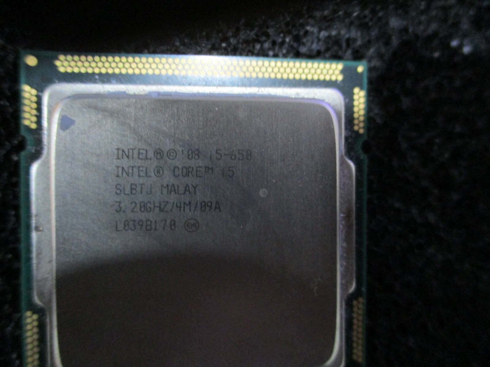 Intel Model: SLBLT Processor. i5-650. 3.20GHZ. Malaysia.