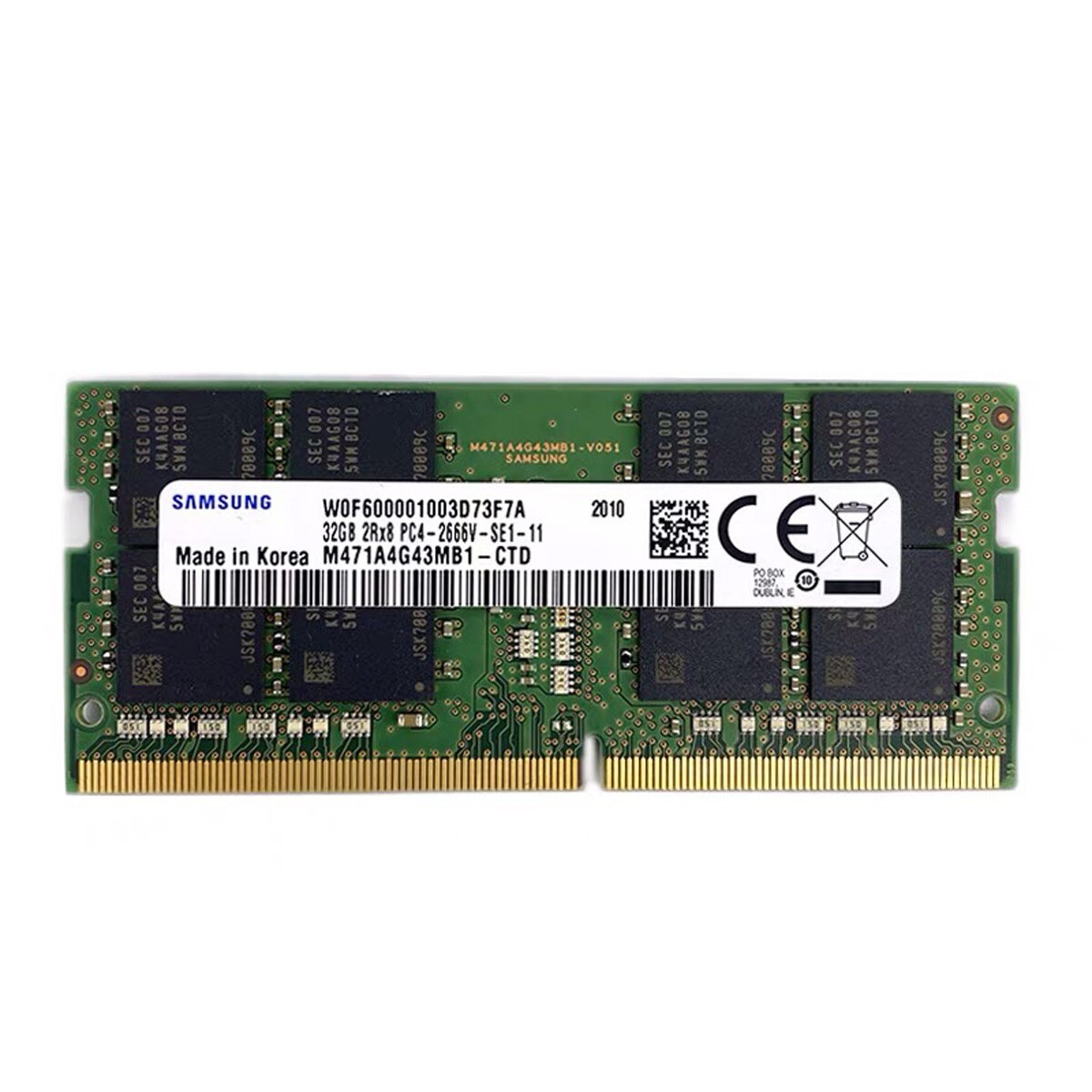 Samsung DDR4 32GB 2666MHz PC4-21300 Laptop SODIMM Memory Ram M471A4G43MB1-CTD