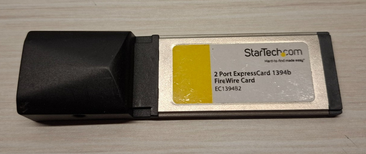 Startech 2 Port ExpressCard 1394b FireWire Laptop Adapter Card