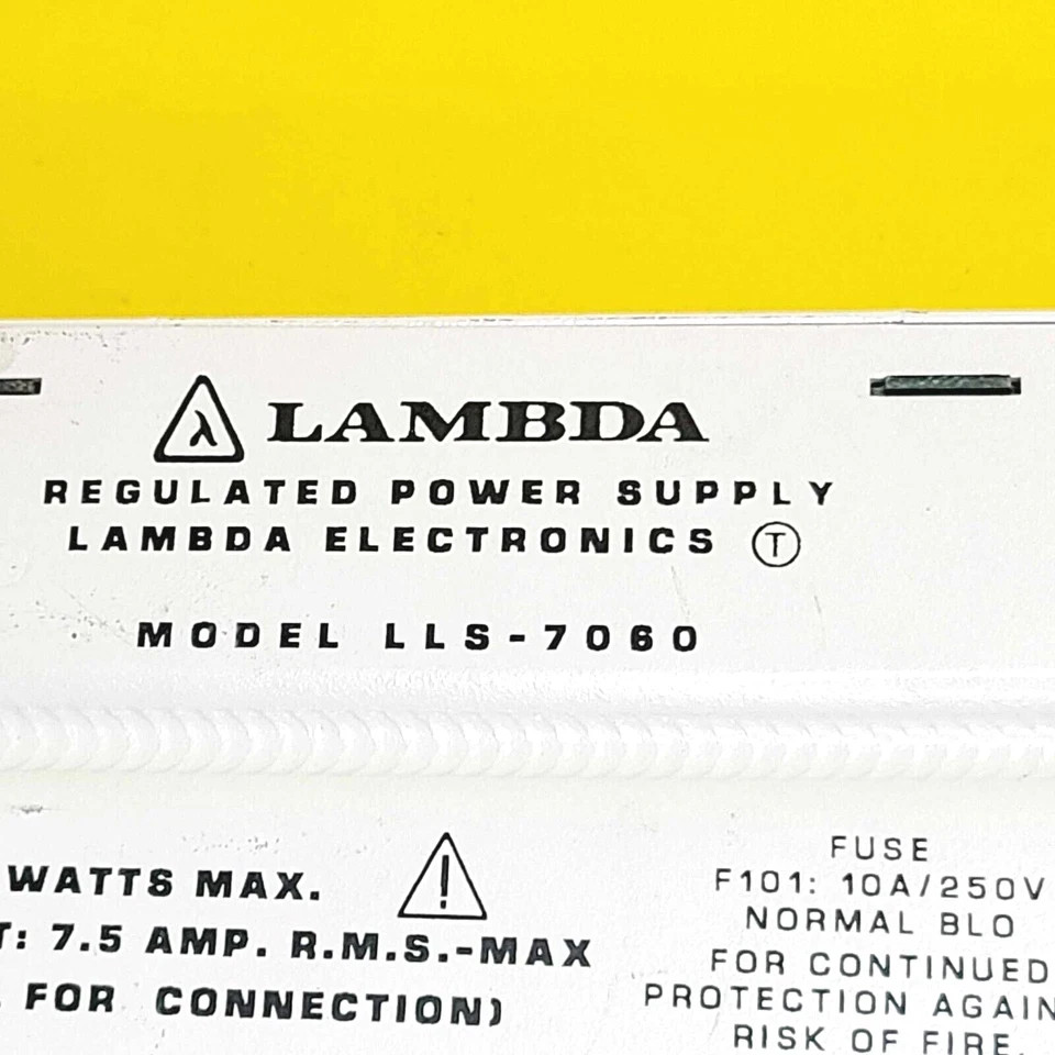LAMBDA LLS-7060 REGULATED DC POWER SUPPLY PROGRAMMABLE RACK MOUNTABLE STABLE
