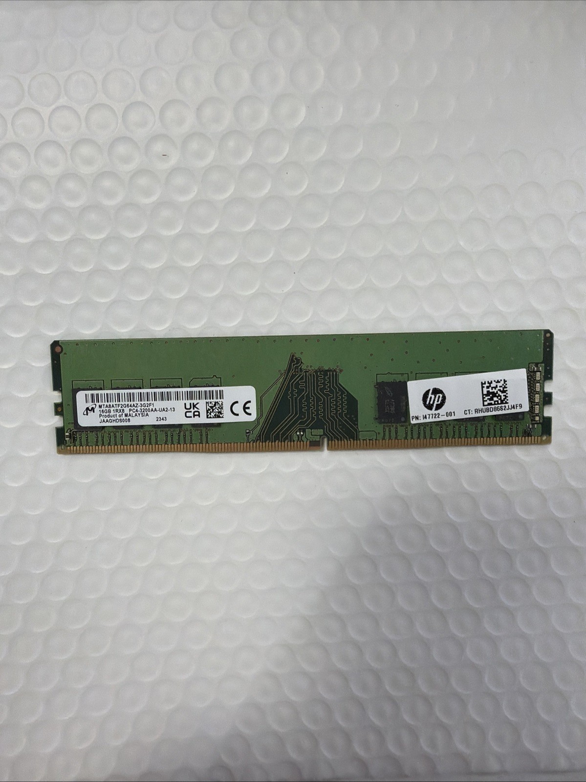 Micron 16GB 1RX8 PC4-3200 DDR4 MTA8ATF2G64AZ-3G2F1 DIMM Desktop Memory Ram