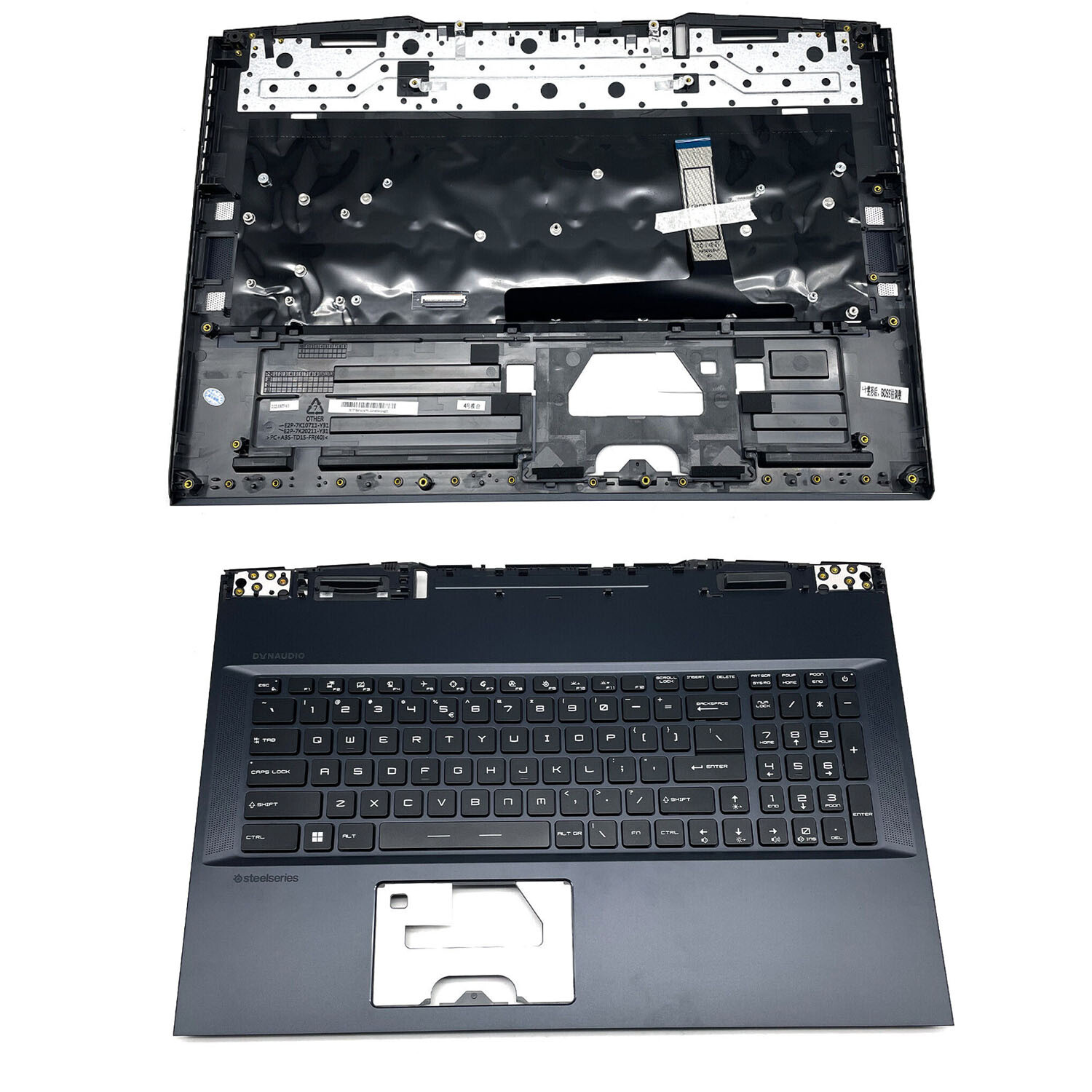 Blue Palmrest Full Colorful Backlit Keyboard For MSI 9S7-17K314 GE76 Raider 11UE
