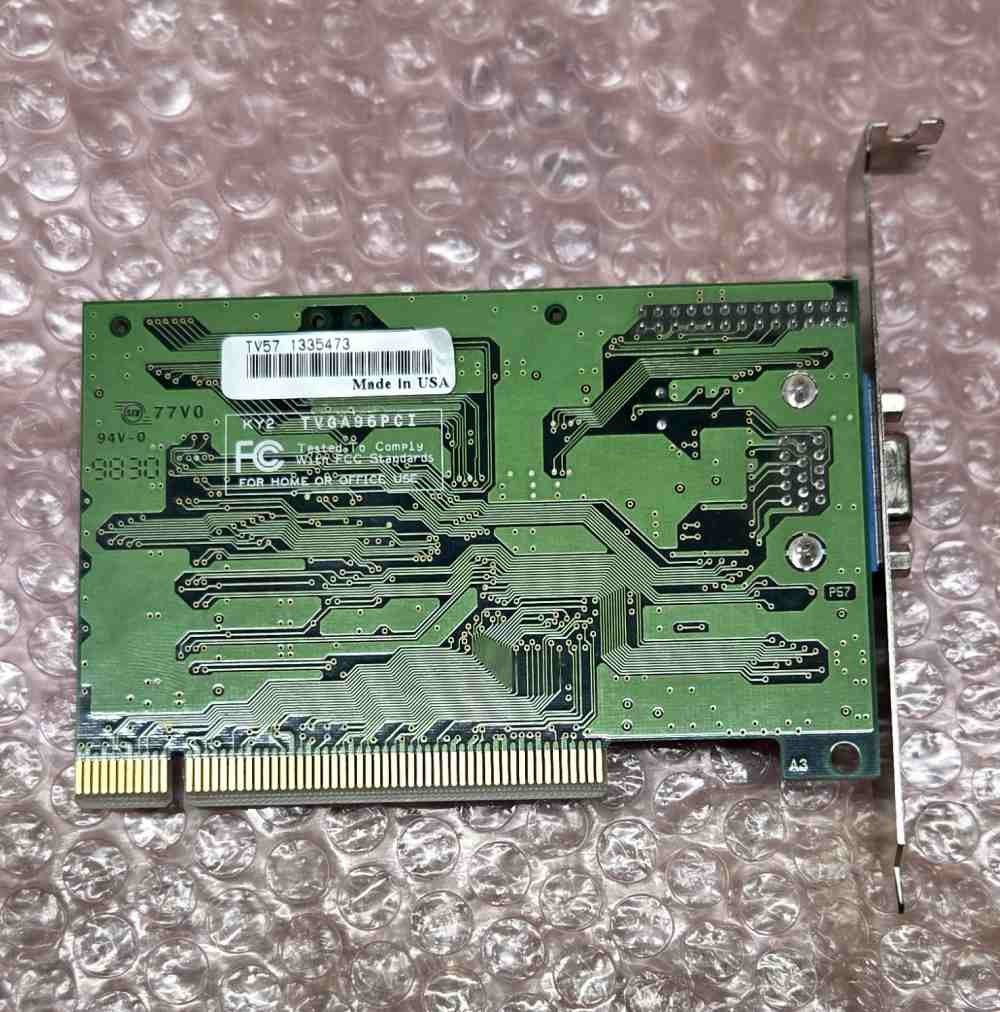 Working 1998 Jaton TV57 Trident TGUI9680 PCI graphics card, 1MB RAM, made in USA