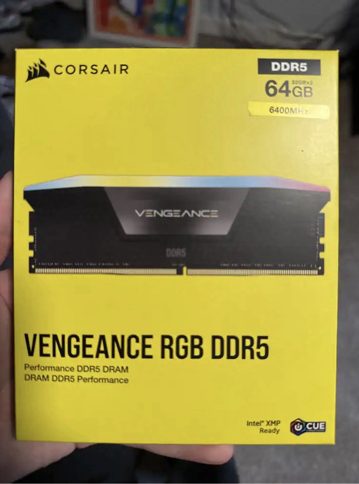 Corsair Vengeance RGB DDR5 64GB (2x32GB) 6400MHz DIMM Intel XMP Ready RGB RAM
