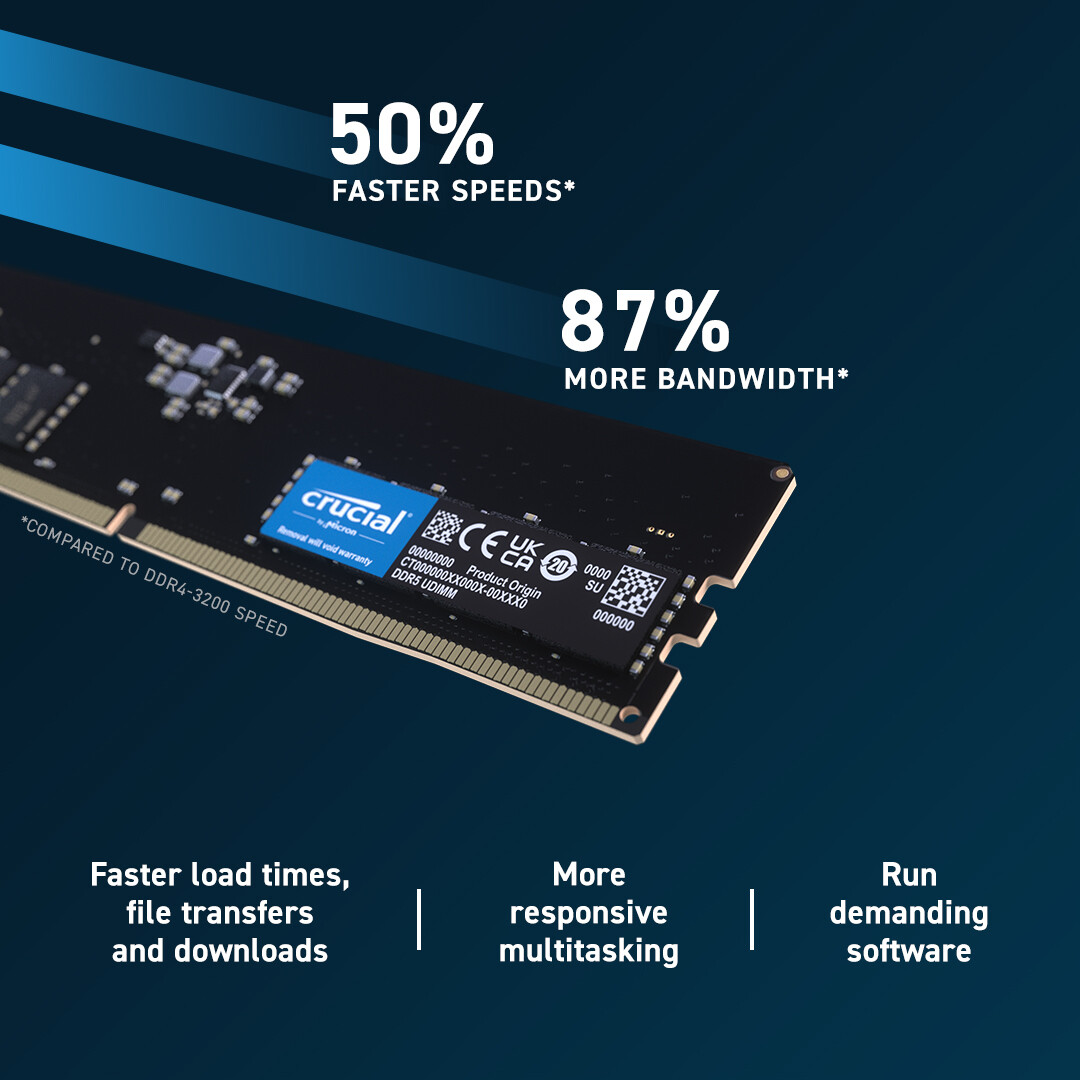 Crucial CT16G56C46U5 memory module 16 GB 1 x 16 GB DDR5 5600 MHz