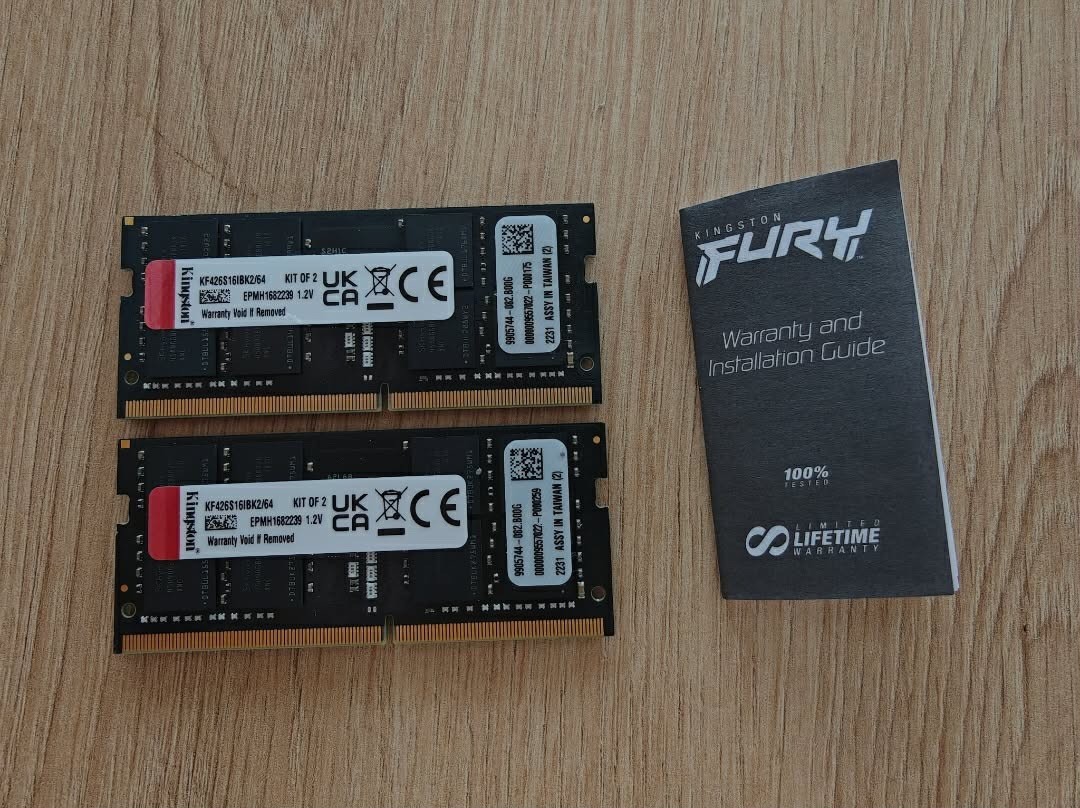 Kingston FURY Impact 64GB (2x32GB) DDR4-2666 SO-DIMM Non-ECC KF426S16IBK2/64