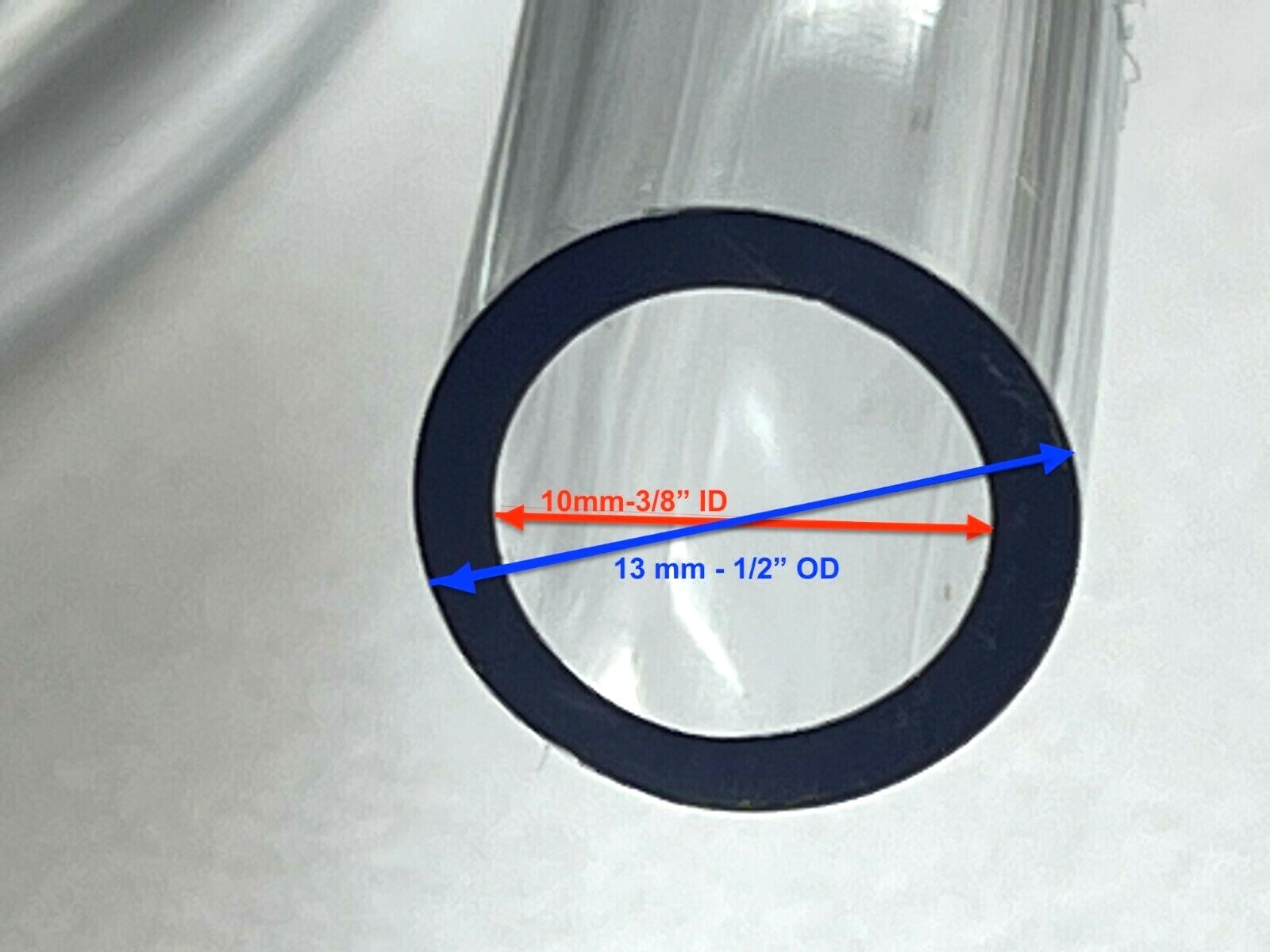 PVC Soft Tubing 10mm/13mm 3/8″ ID 1/2″ OD 1000mm ( 1 meter) for PC Water Cooling