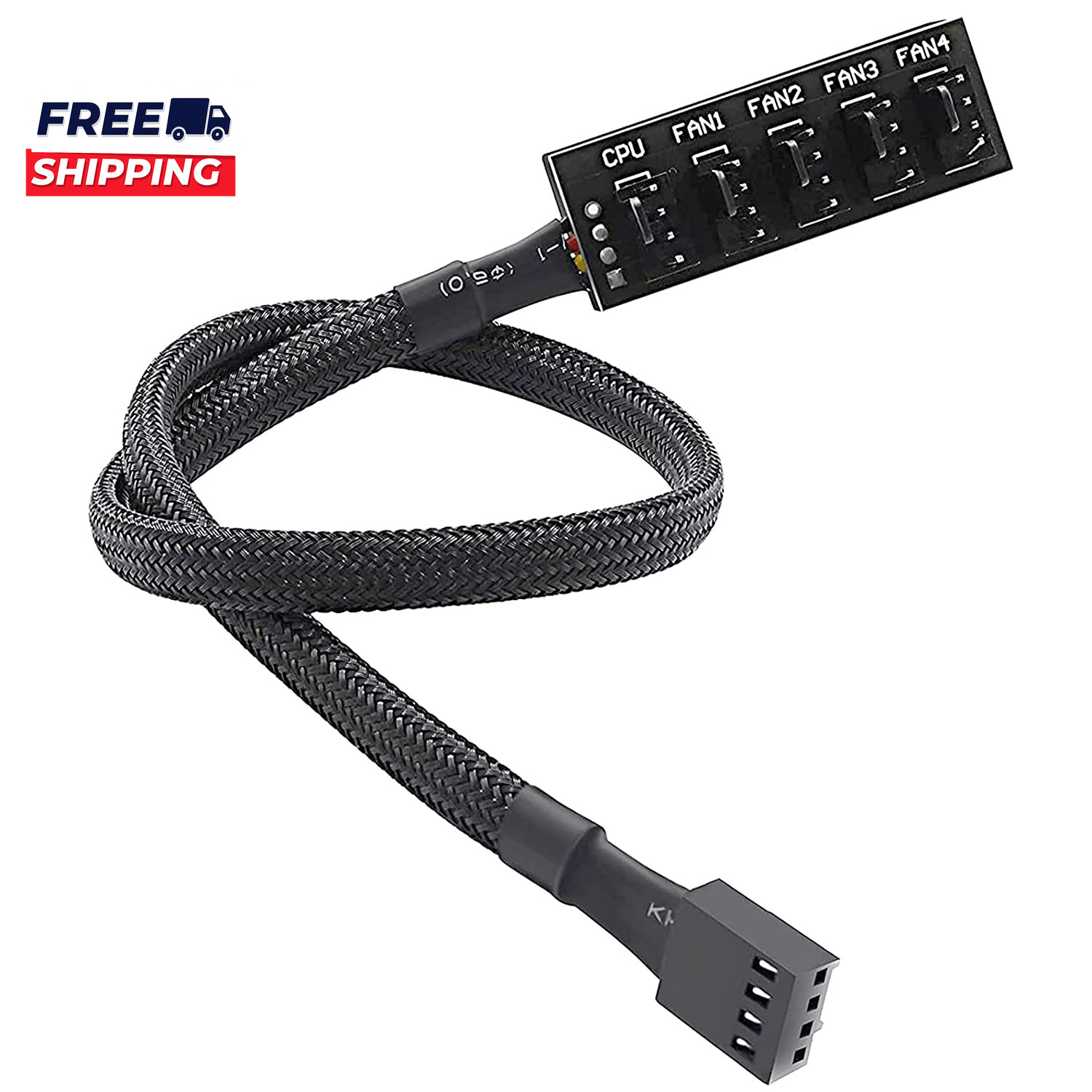 PWM Fan Hub PC CPU Cooling 4 PIN/3PIN Power Fan Extension Cable Hub Splitter
