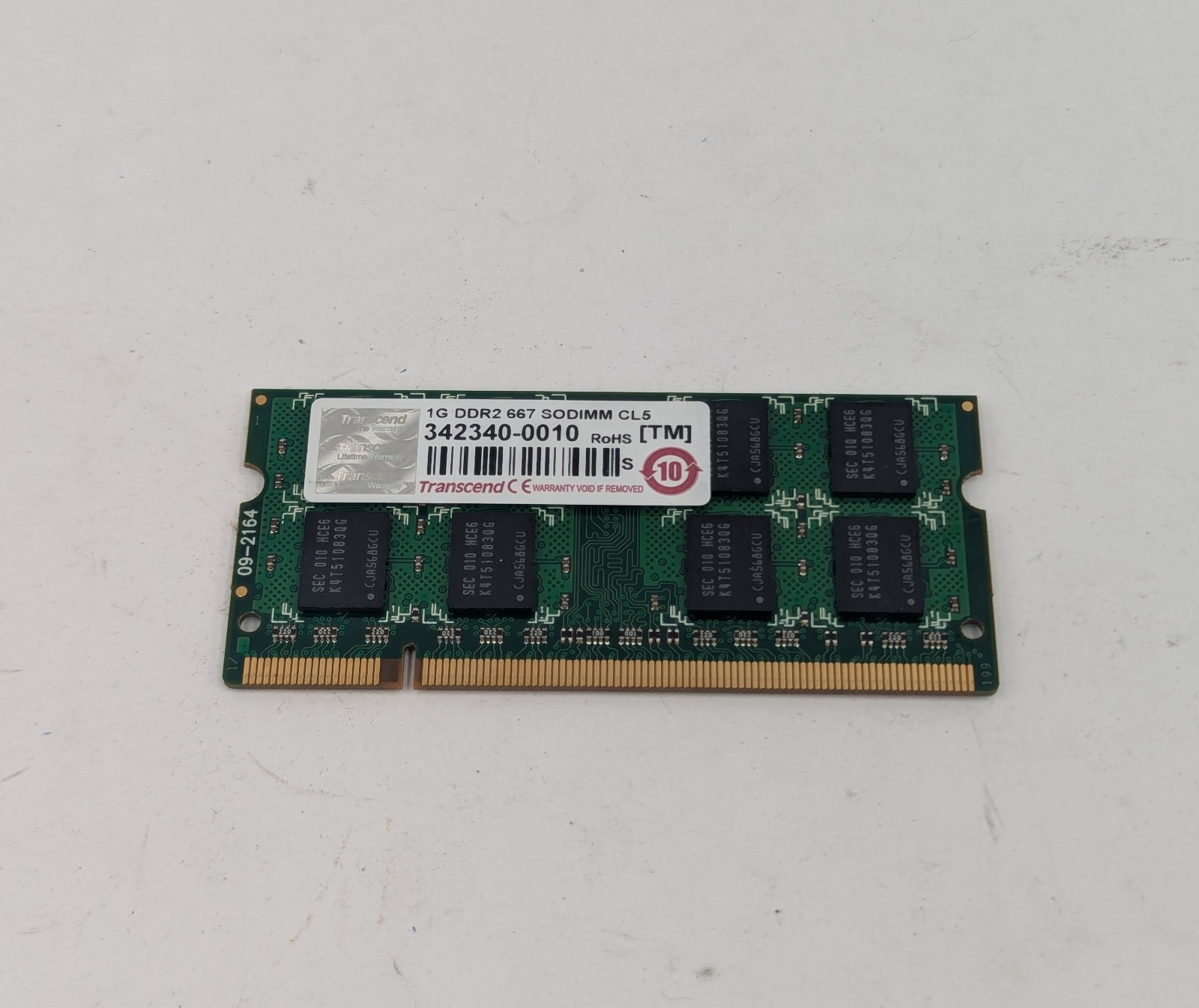 Transcend 1GB DDR2 667 RAM Memory SO-DIMM 342340-0010 Used