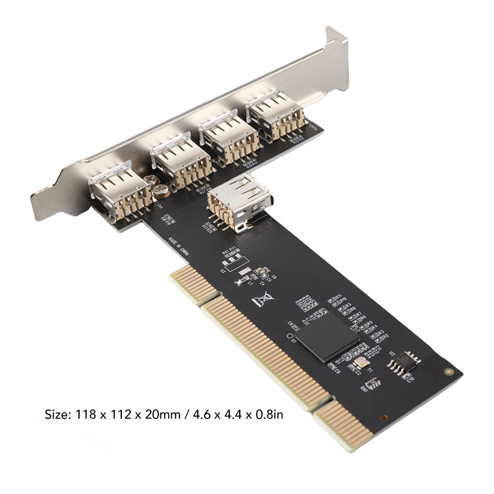 PCI To USB2.0 Internal Expansion Card 5 Port 480Mbps Plug And Play 4 Extern SGHW