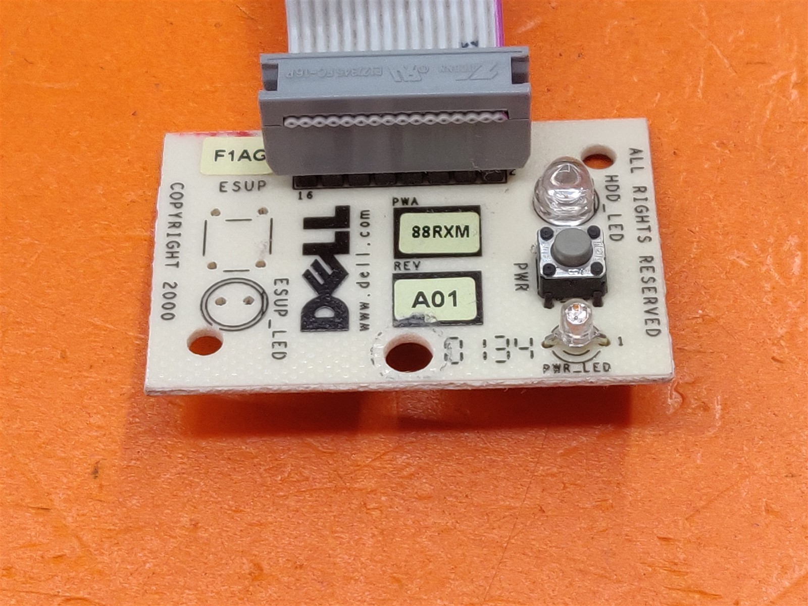 ⭐️⭐️⭐️⭐️⭐️ Desktop Power Switch Button Assembly 88RXM Dell Optiplex GX260