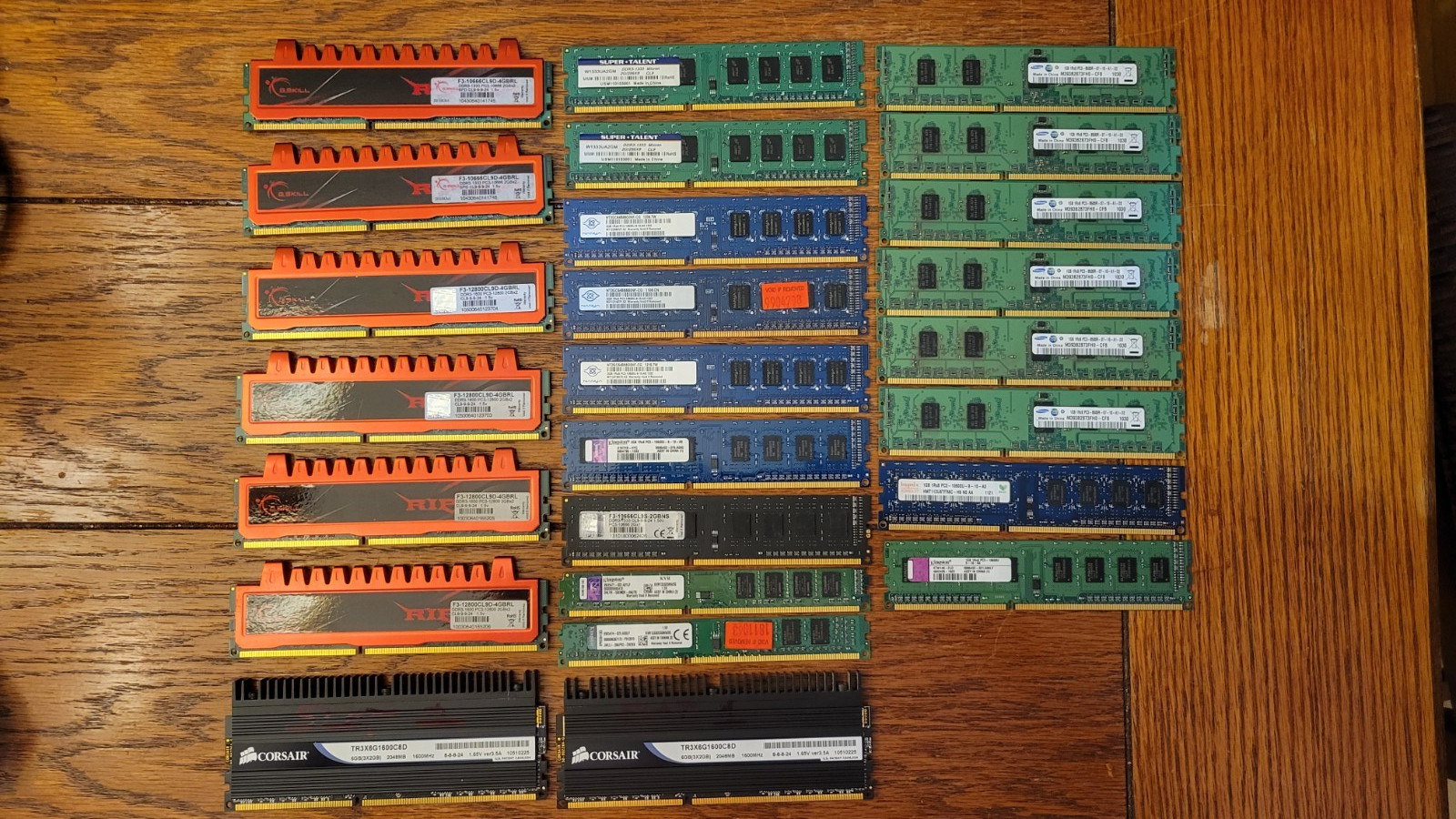 Lot of 25 Various DDR2 Desktop Memory Modules, Untested Pulls, AS IS