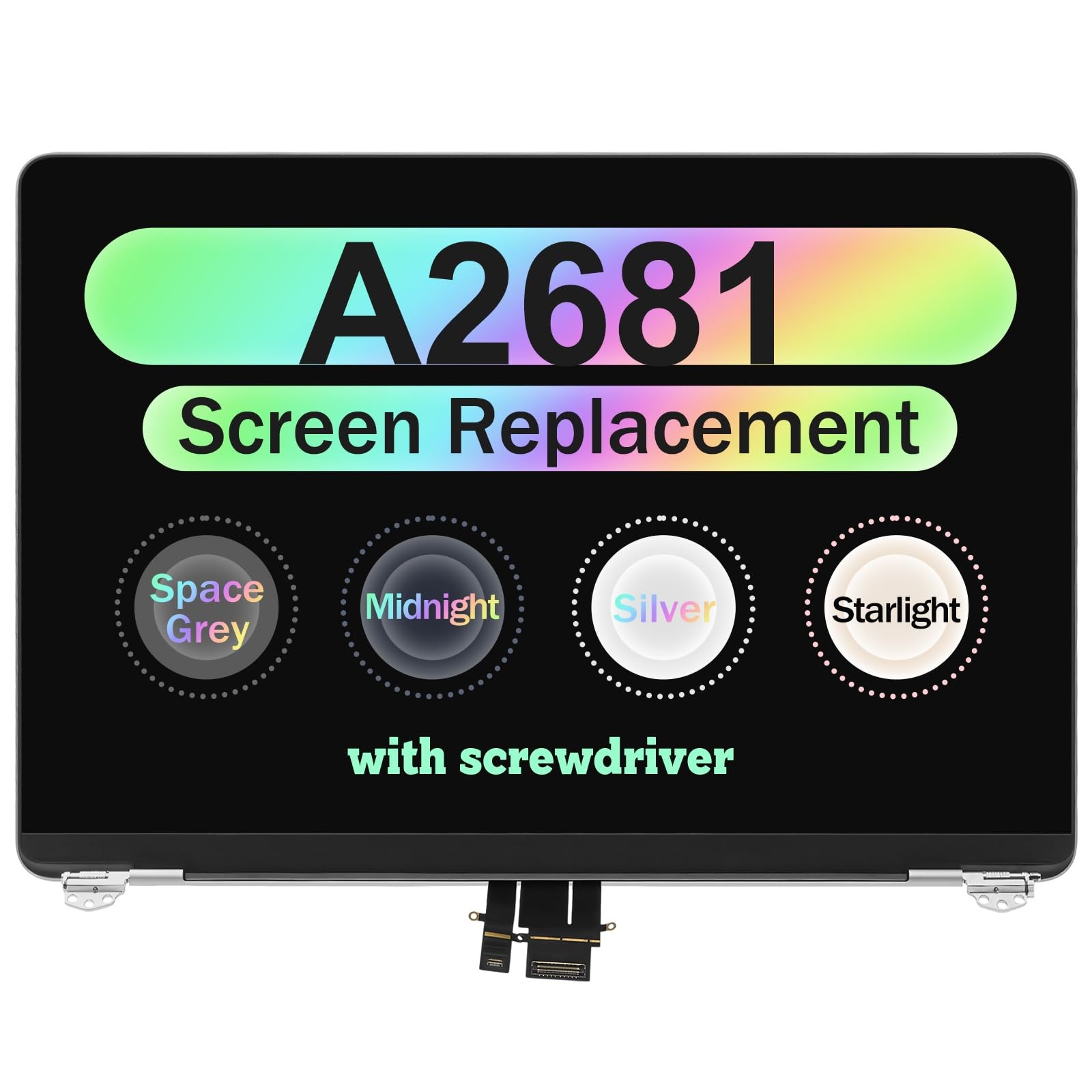 Replacement Assembly For Macbook Air A2681 M2 2022 LCD Screen Display Silver