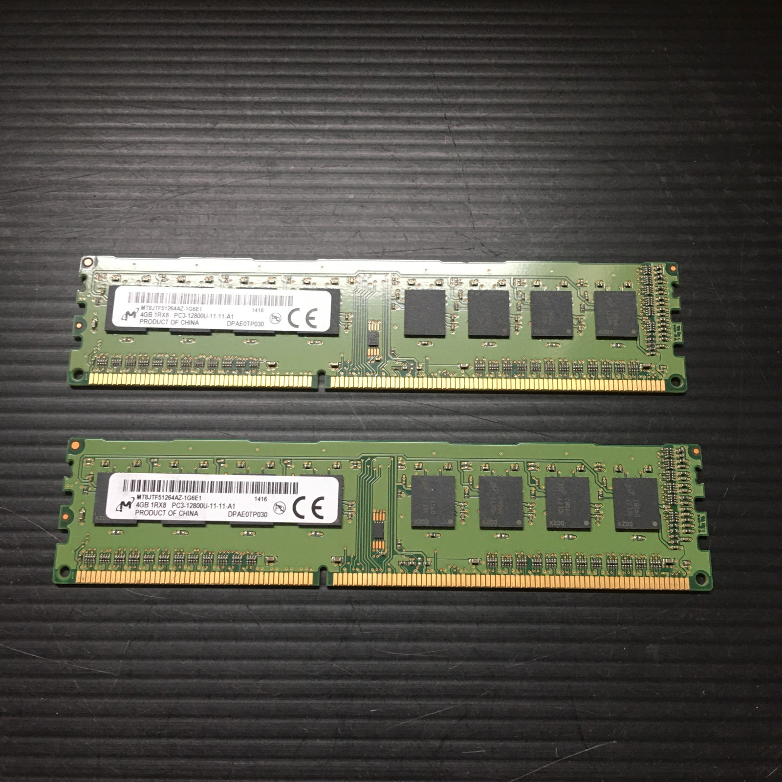 2 PCS Micron MT8JTF51264AZ-1G6E1 4GB PC3-12800U -11-11-A1 DDR3 PC Memory