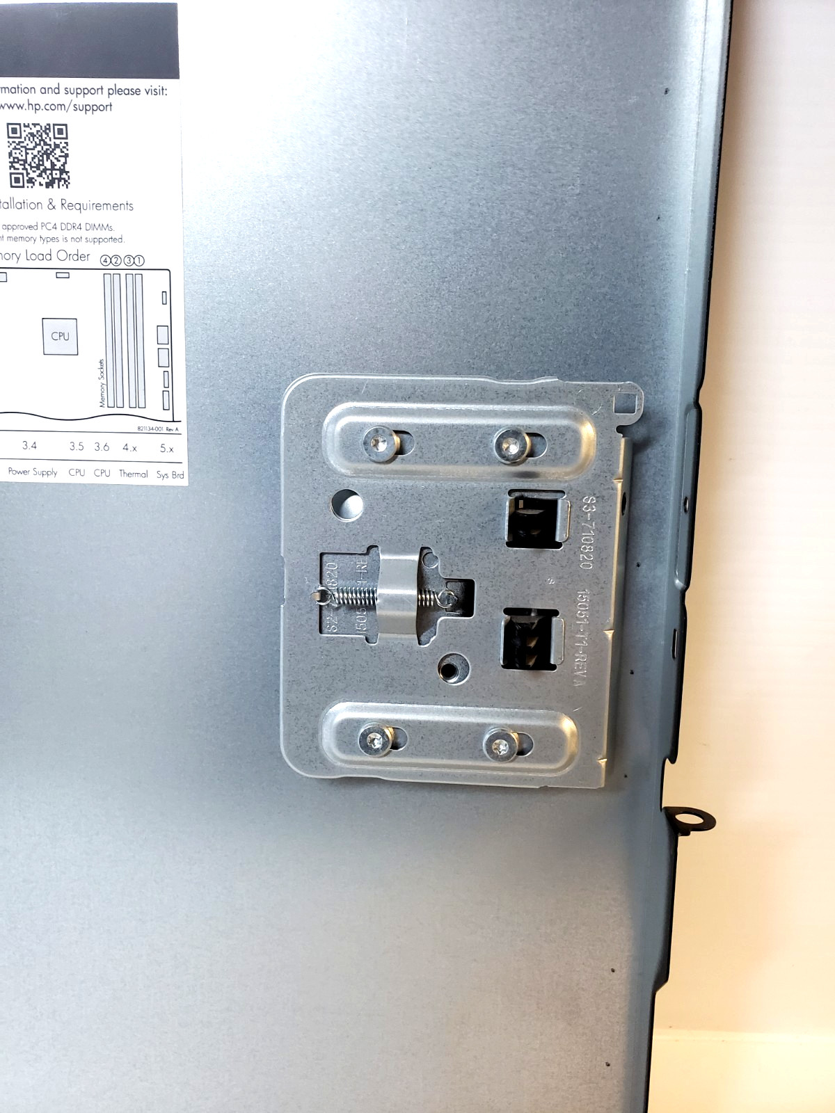 HP Z240 Workstation PC Computer Side Cover 720151003 727133001 S1710820 W501045