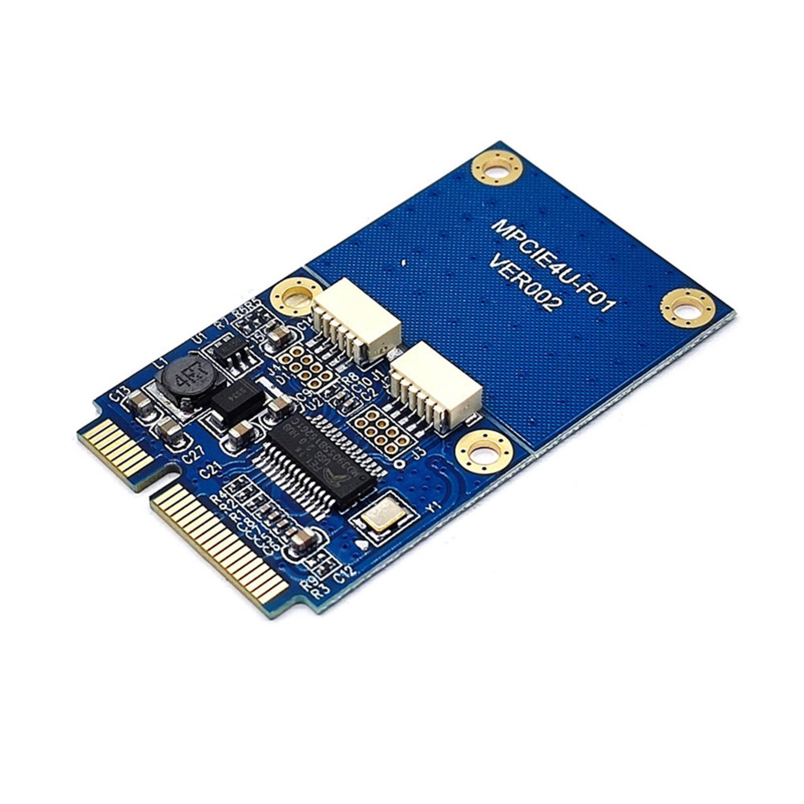 Mini PCI-E to USB Adapter mPCIe to 5 Pin 2 Ports Dual USB2.0 Converter Card v