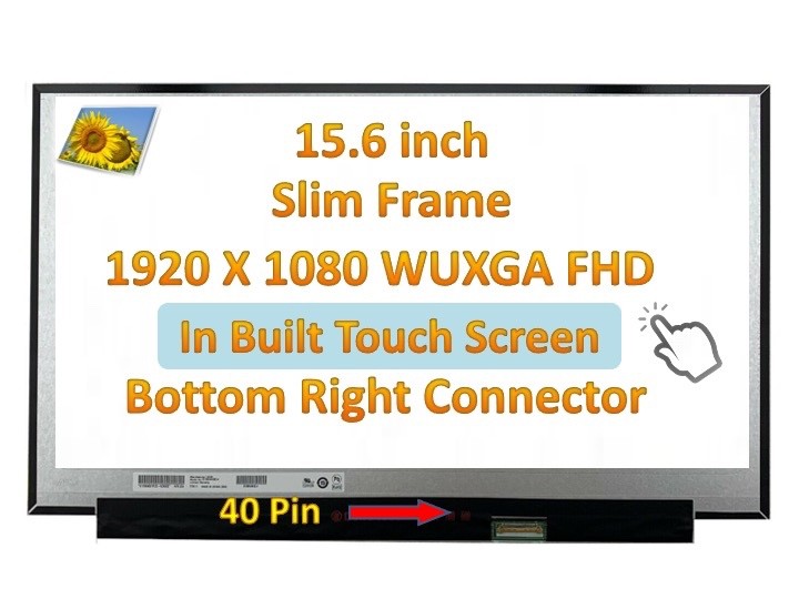 Dell PN HX3K8 0HX3K8 BOE NV156FHM-T06 LCD Screen (FHD 40pin Touch IPS Matte)