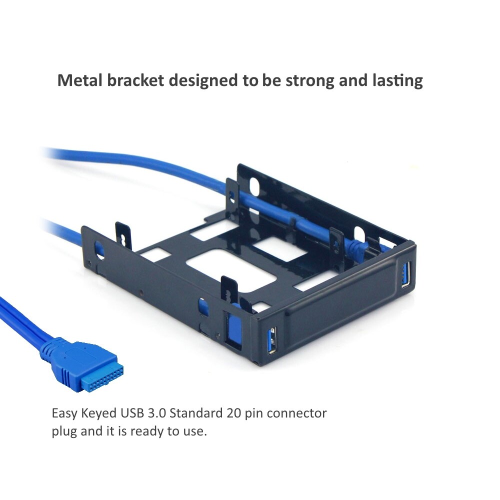 Vantec USB 3.0 Front Panel For 3.5″ Drive Bay With Dual 2.5″ SSD/HDD Bracket