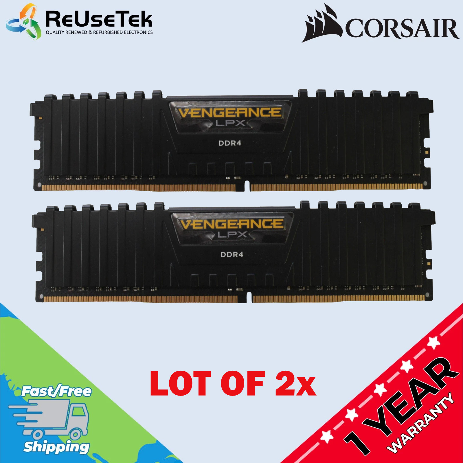 Corsair Vengeance LPX 16GB (2 x 8GB) PC4-21300 Desktop RAM | CMK16GX4M2A2666C16