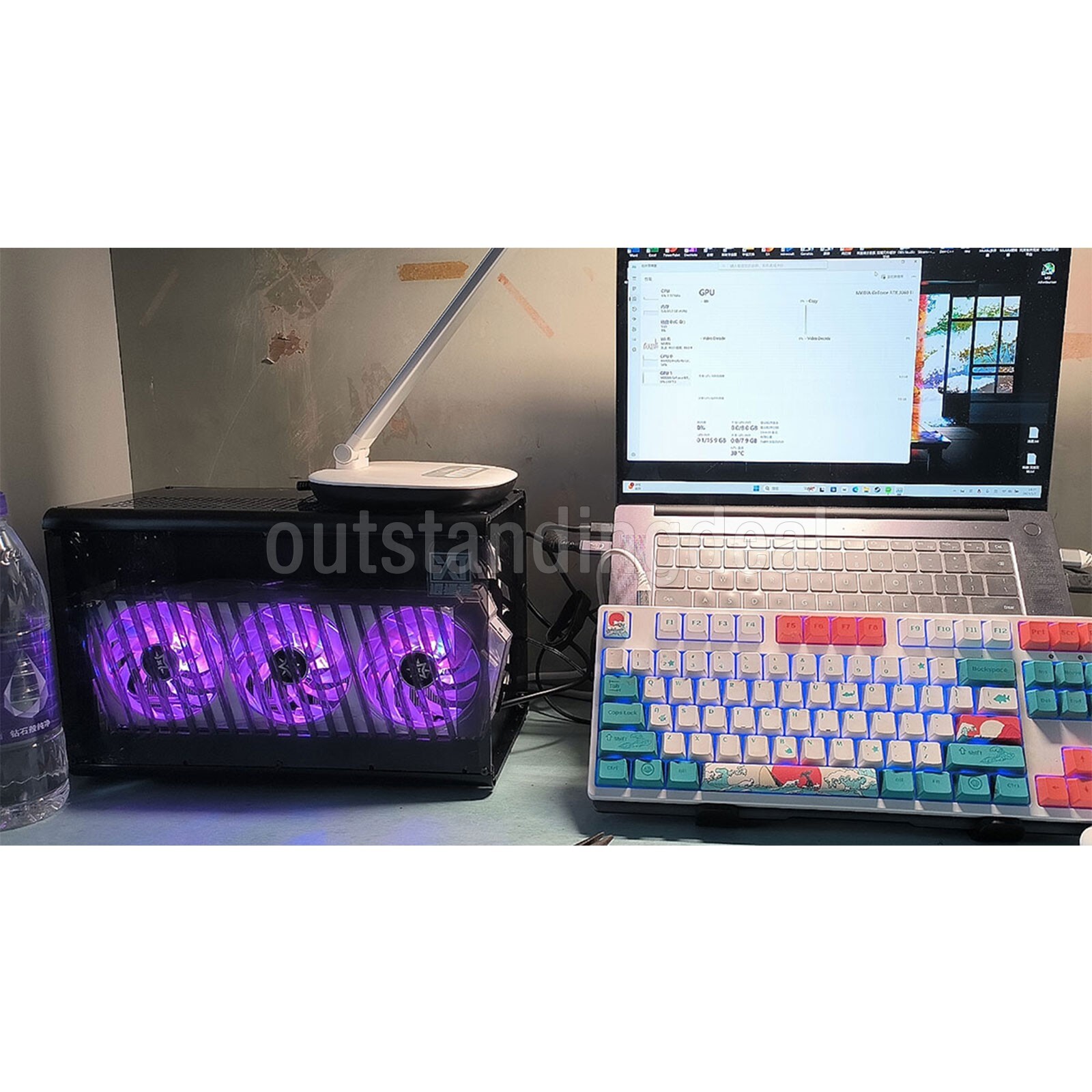 Mini Graphics Card Box + GPU Dock + 100cm USB4 Data Cable for Thunderbolt 4 & 3