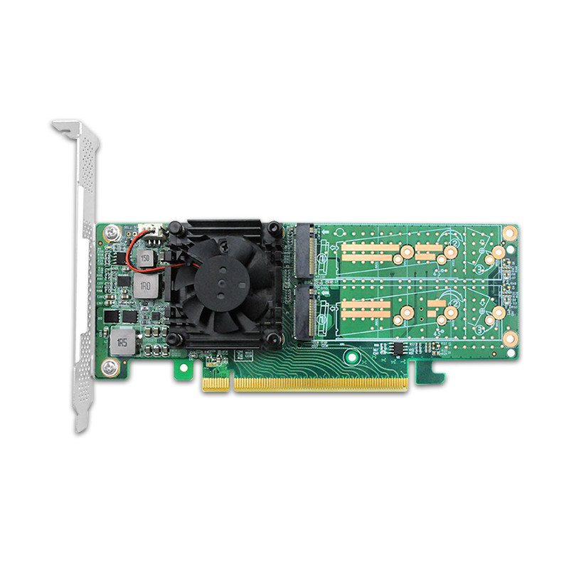 Shinreal PCI Express x16 to Quad M.2 NVMe SSD Switch Adapter 2280