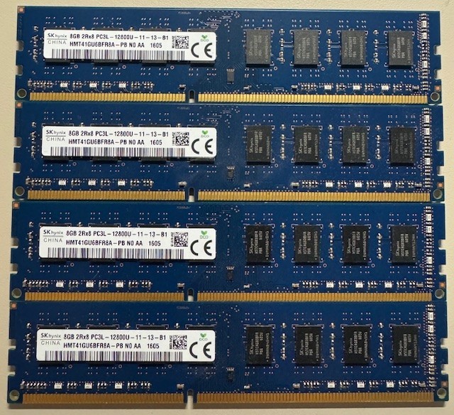 SK hynix 32GB (4x8GB) HMT41GU6BFR8A-PB RAM 2Rx8 PC3L-12800U DDR3 Memory
