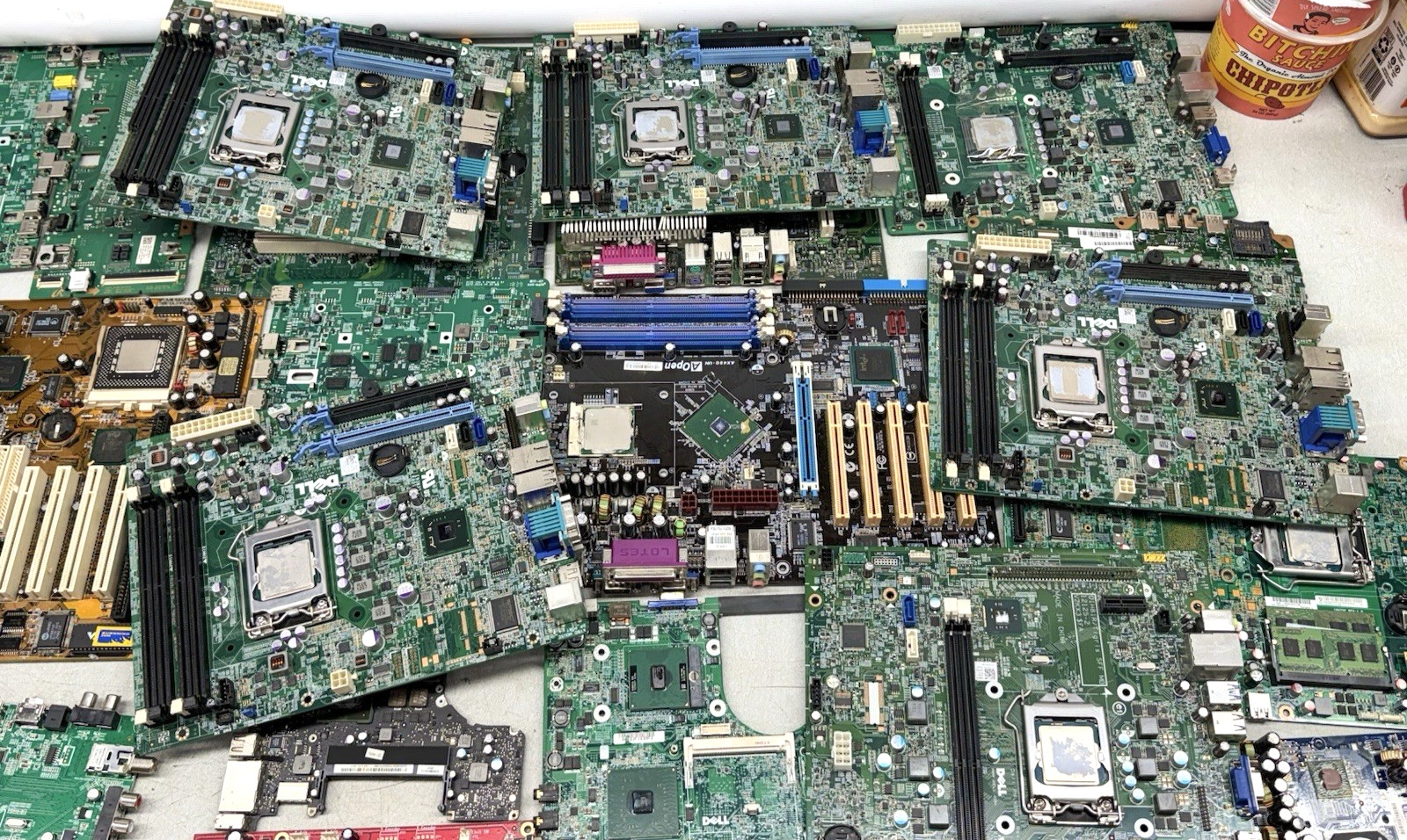 20lbs Computer Motherboard Circuit Board Gold Recovery RAM Pins Corner Chips CPU