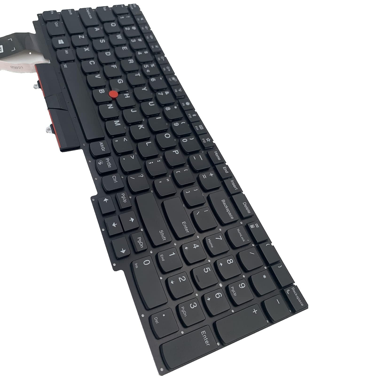 Backlit US Layout Replacement Keyboard for Lenovo ThinkPad E15 Gen 1 & 2, Black