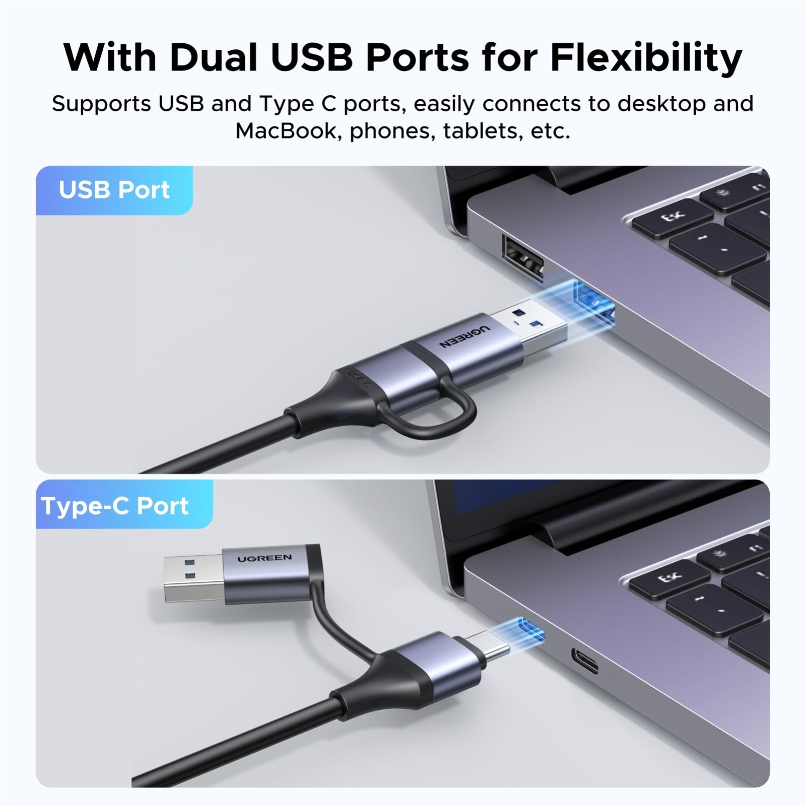 2K 30Hz Video Capture Card, 1080P 60FPS HDMI to USB 3.0 & USB-C, Low Latency for