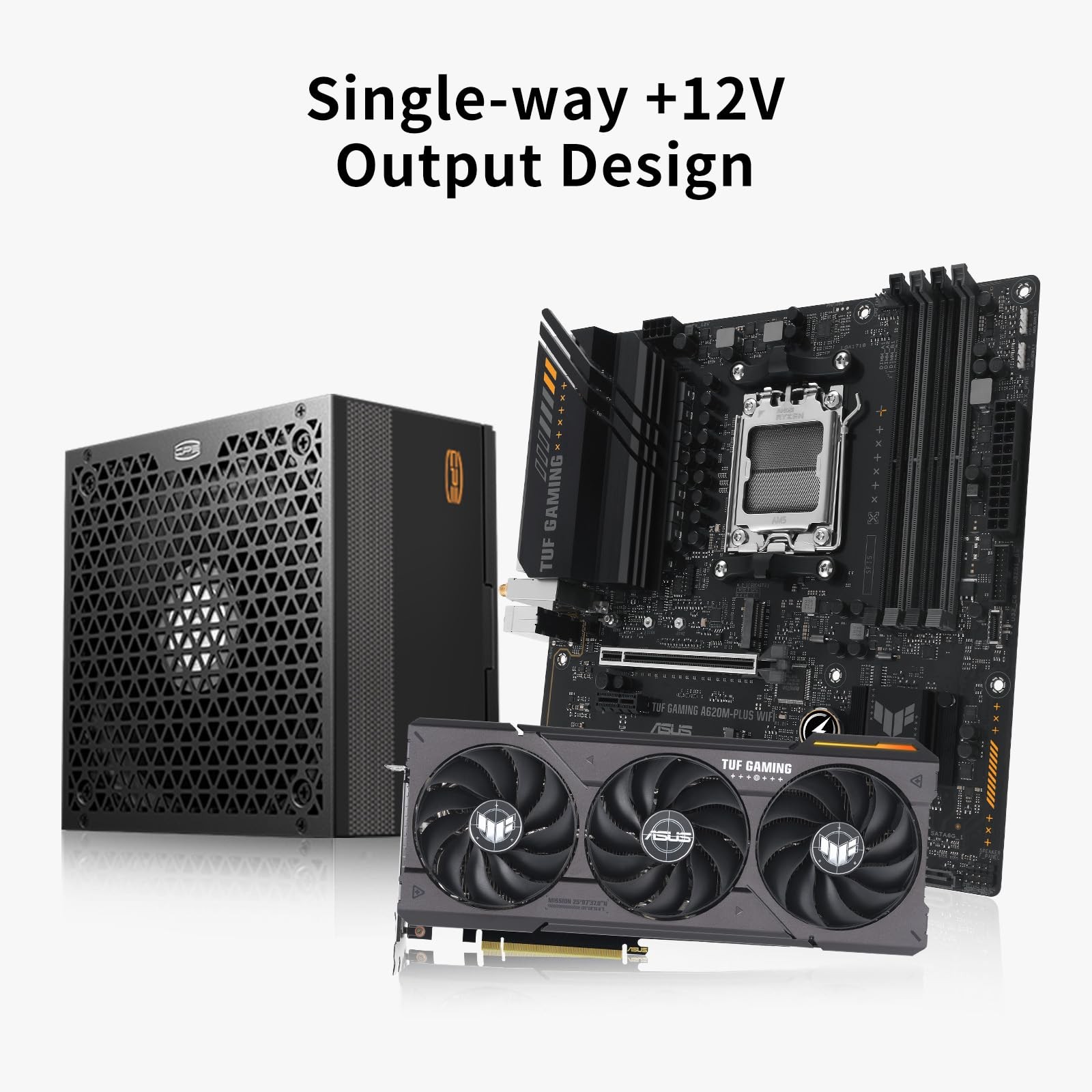 PCCOOLER 750W Power Supply, 80 Plus Bronze Certified, Non-Modular PSU, 135mm …